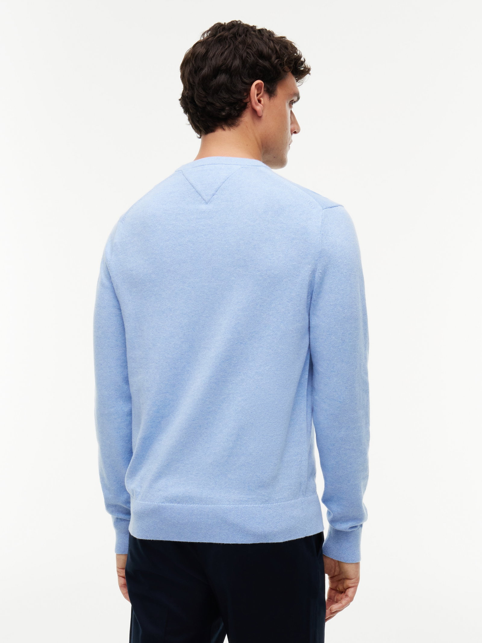 PIMA ORG CTN CASHMERE CREW NECK, BLUE #4