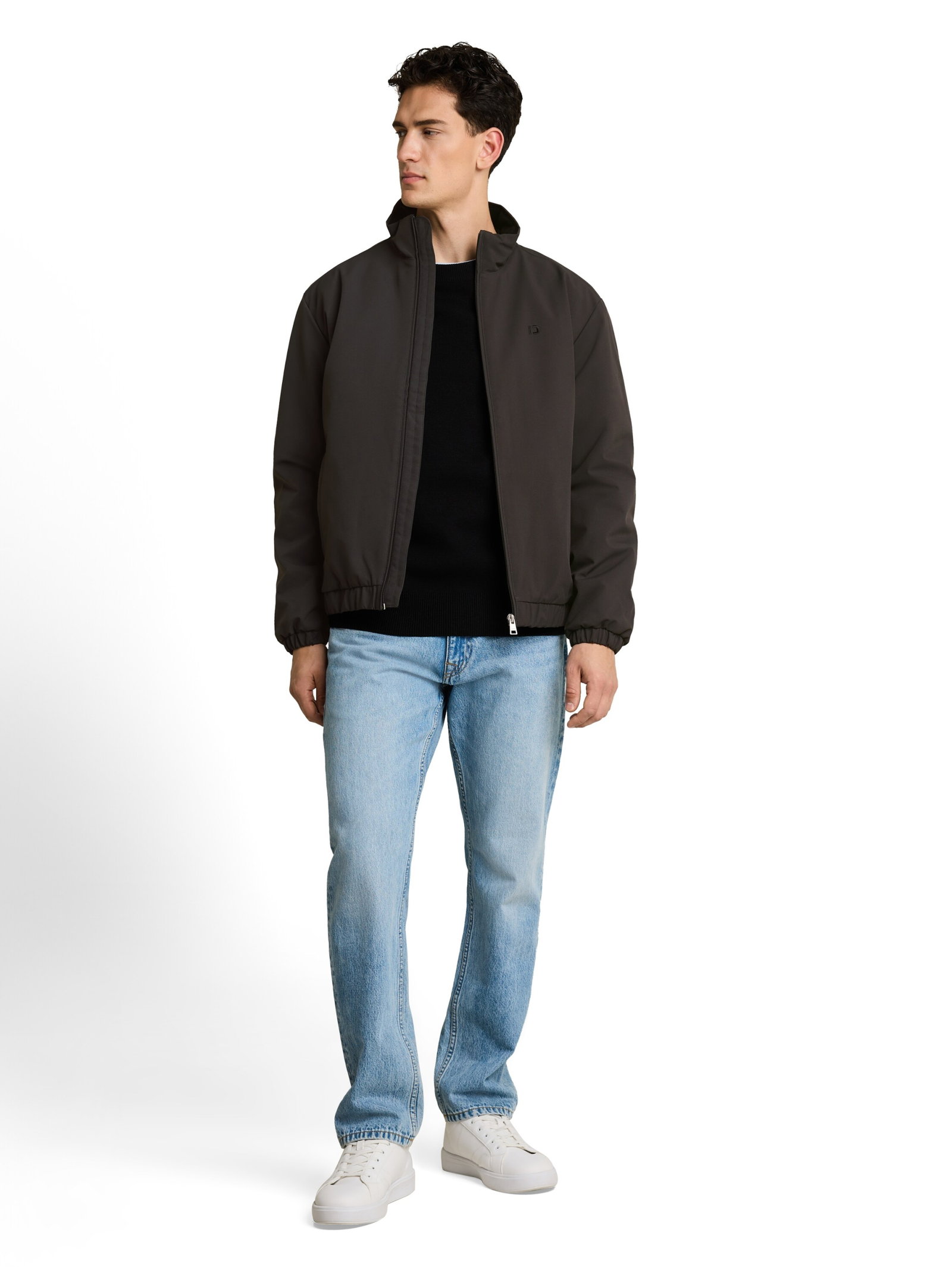 stand-up collar blouson, Coal Mine Grey #3