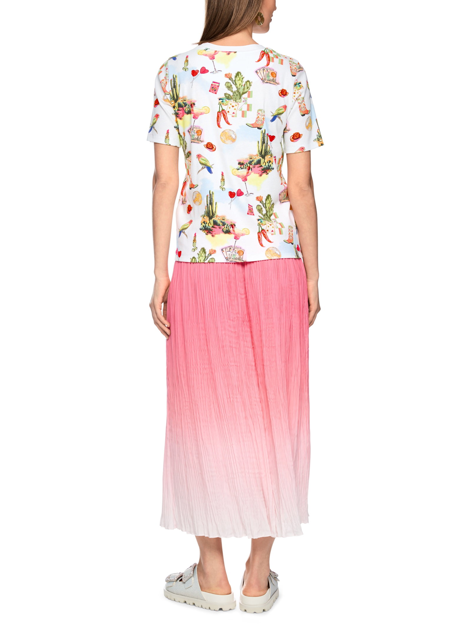 Marc Cain Sports Rundhals T-Shirt mit Allover-Print #3