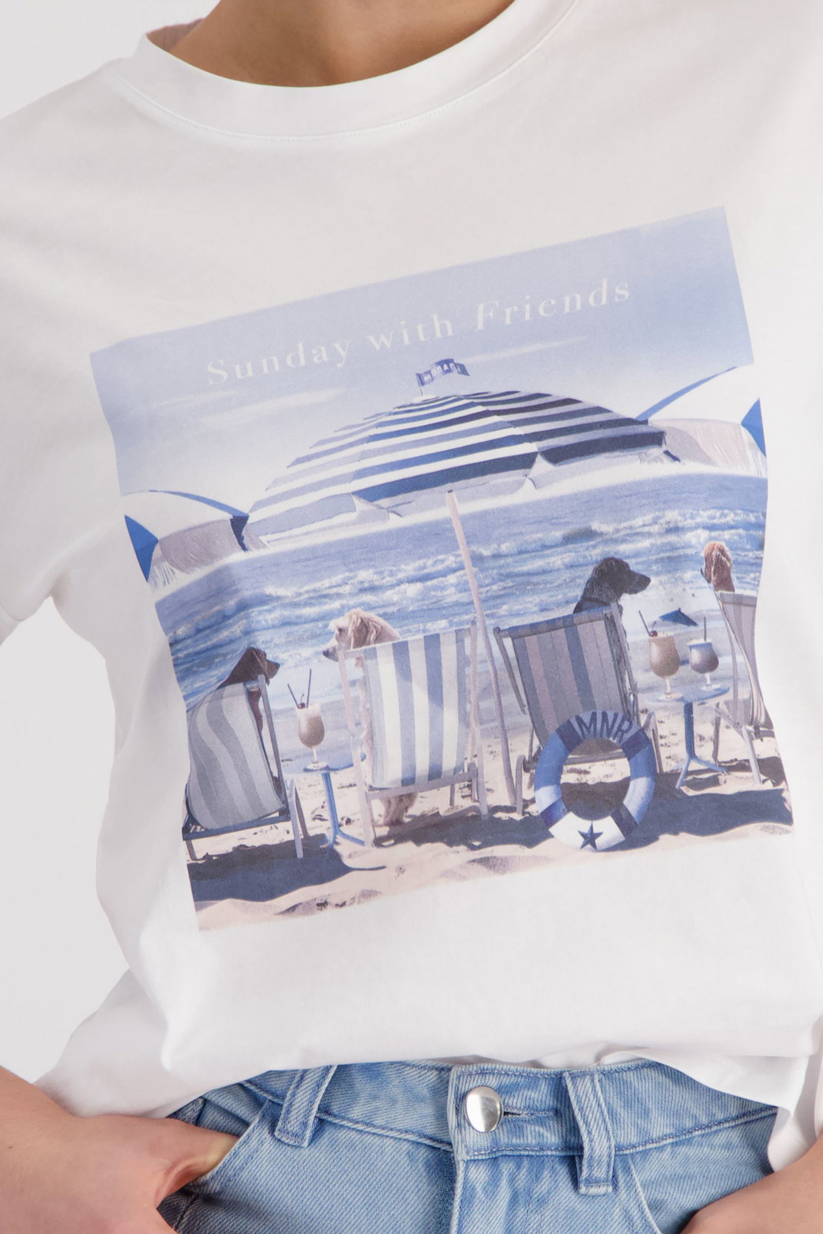 Monari |  T-Shirt, cream | 38