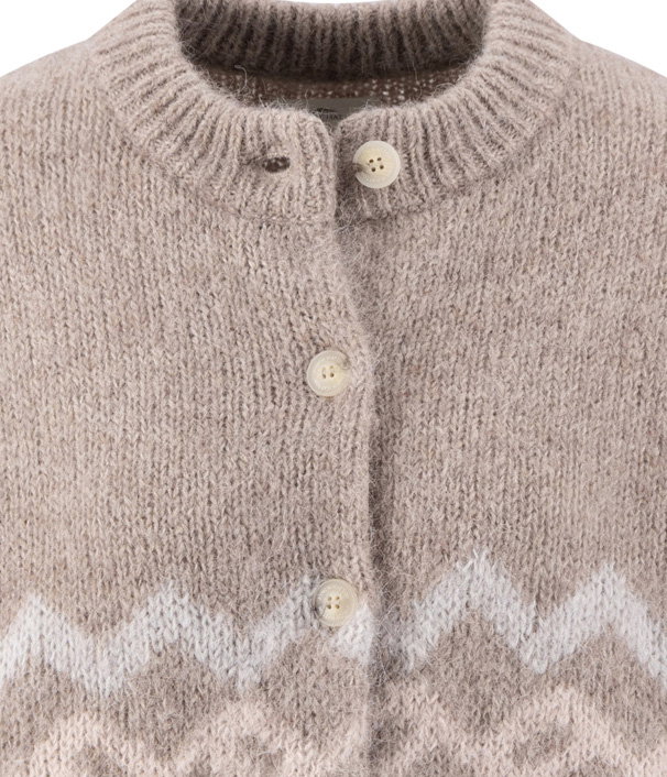 CARDIGAN NORWAY HAIRY YARN *RWS, URBAN TAUPE #3