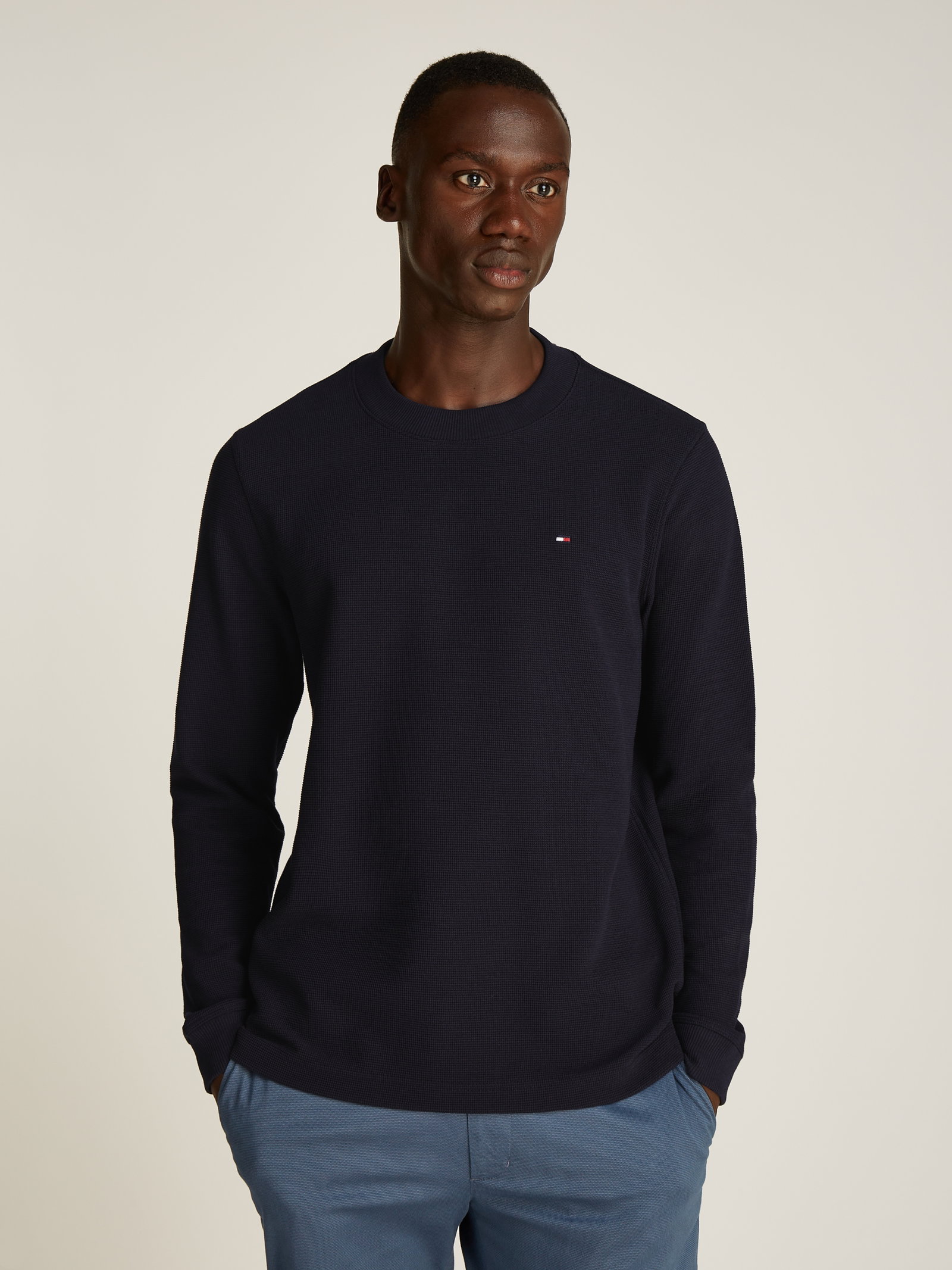 TEXTURED LS TEE, BLUE #10