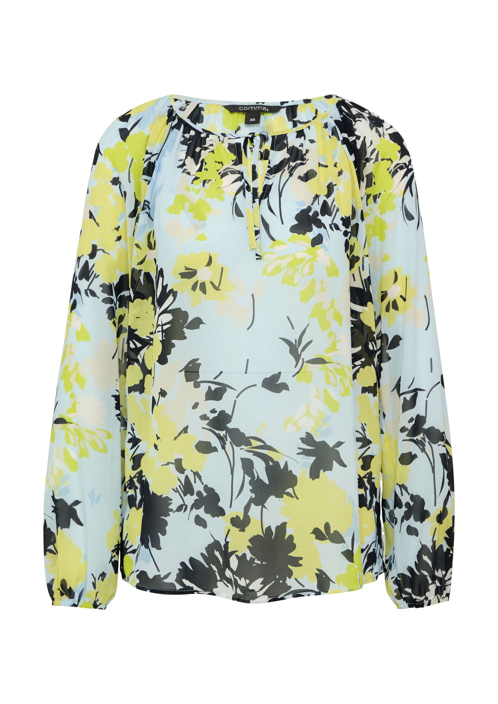 0c1c88f372e73f9dc66a06f0ab35fce2 Comma |  Comma Druckbluse  | 36 | blau|mehrfarbig