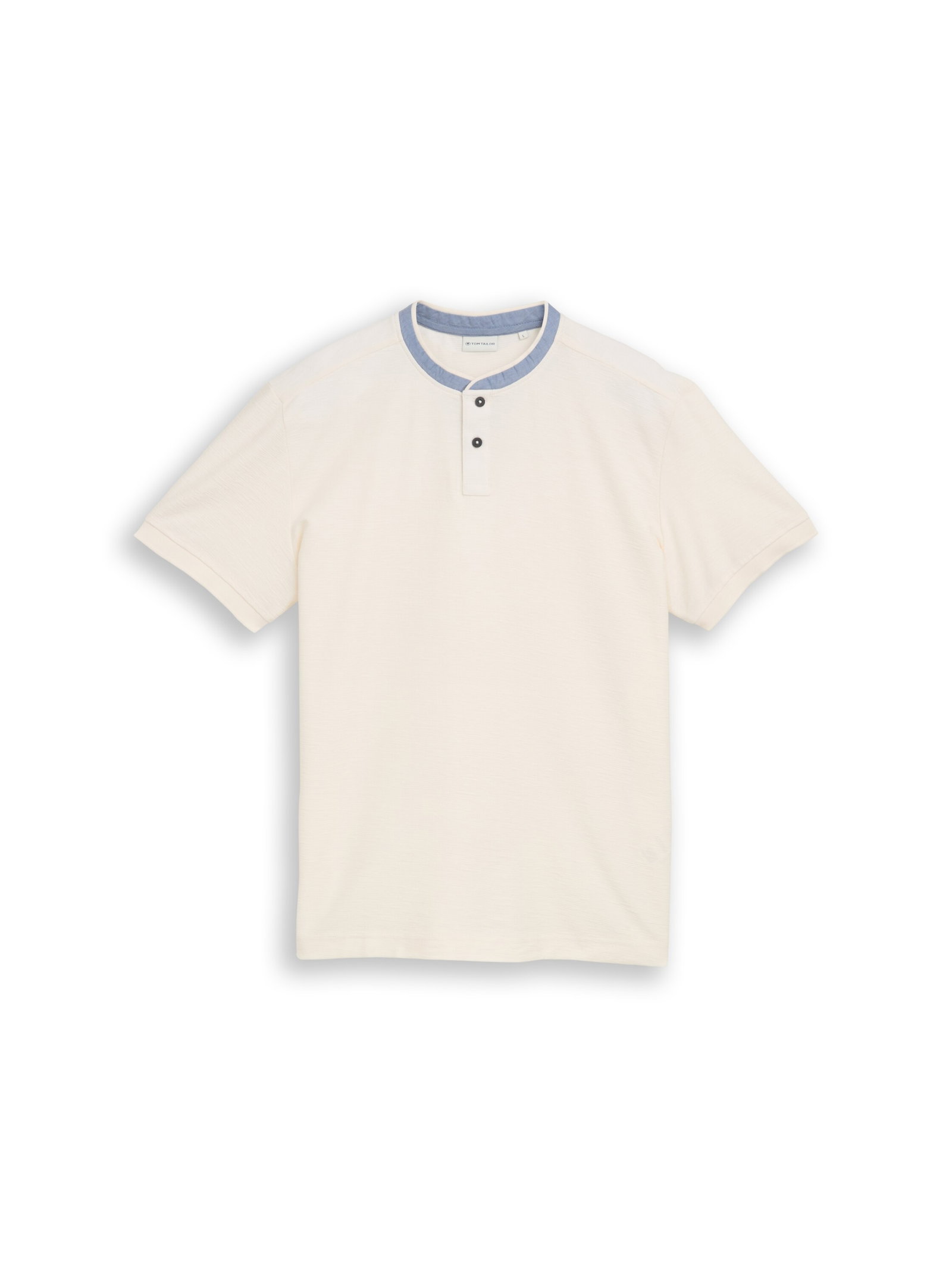 Tom Tailor structured polo, Gardenia White #1