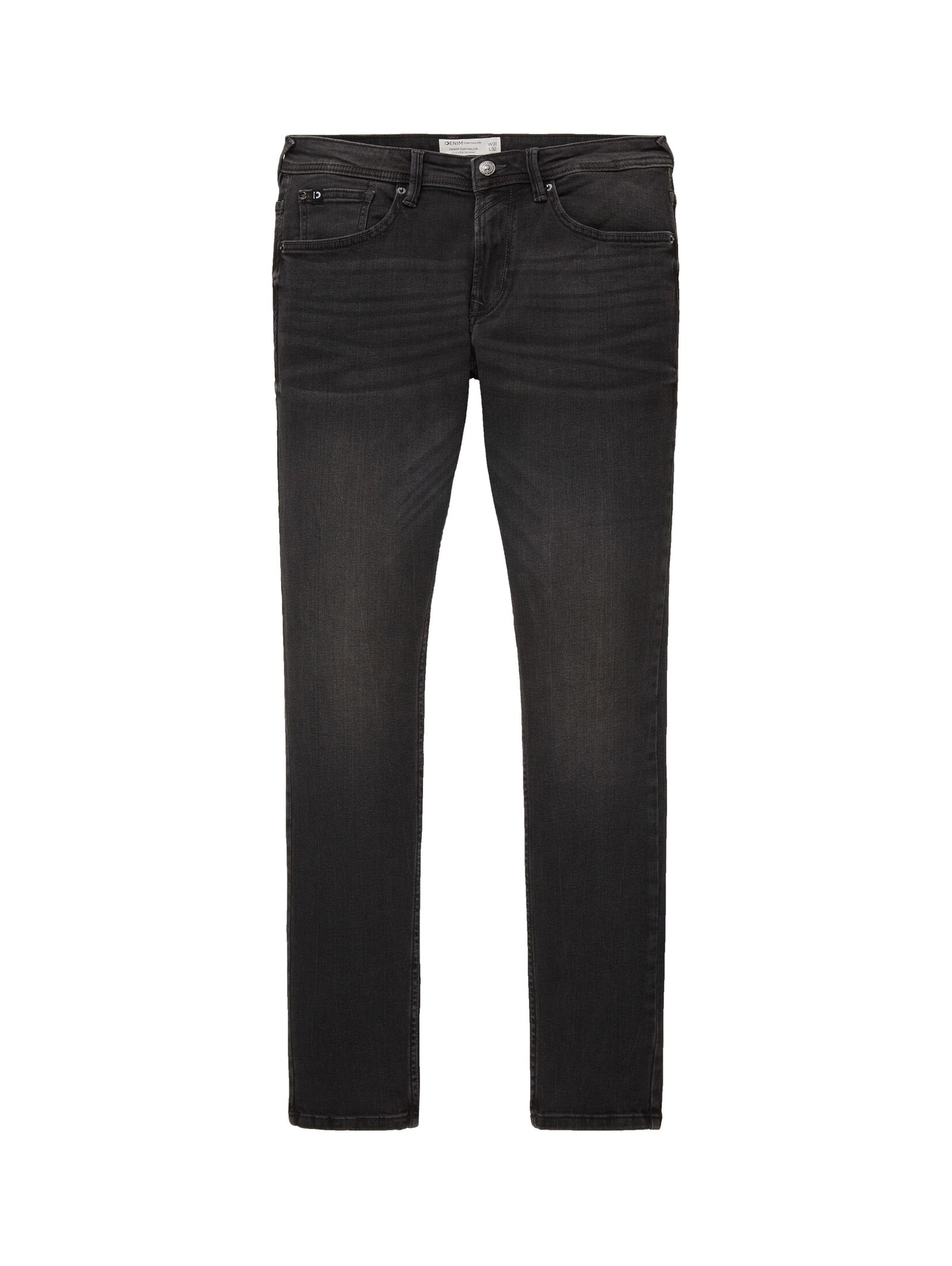 skinny CULVER stretch denim, used dark stone black denim #1
