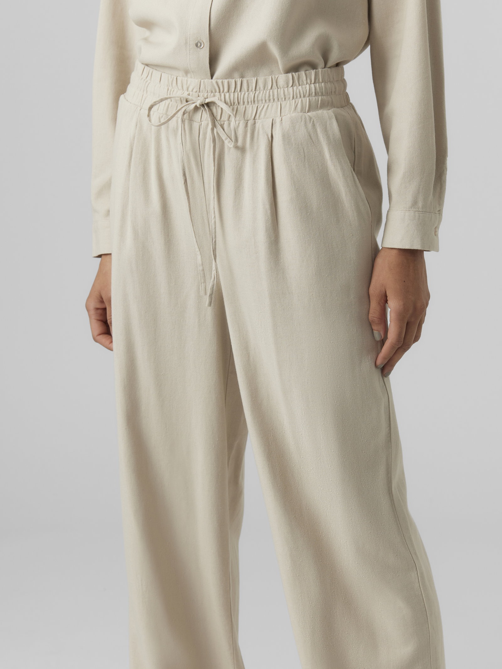VMJESMILO HW WIDE PANTS WVN NOOS, Silver Lining #3