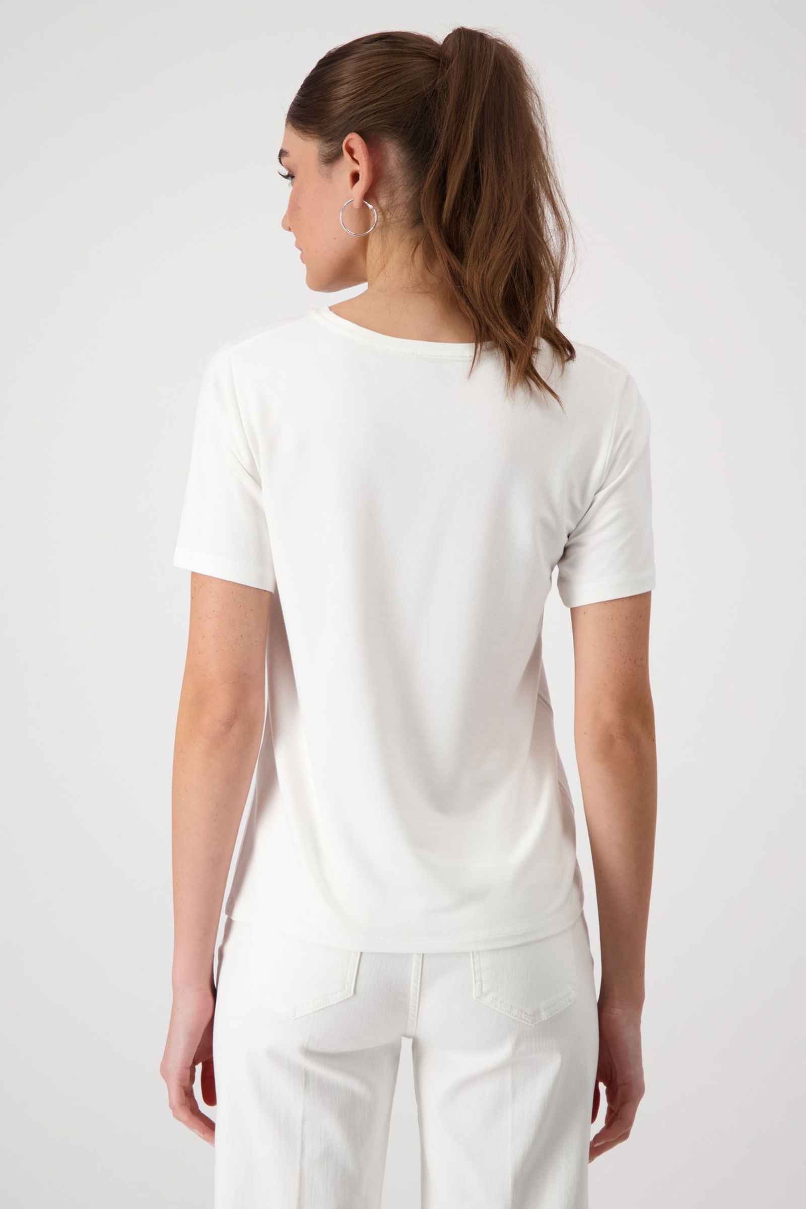 Monari |  T-Shirt, off-white | 44 | off-white