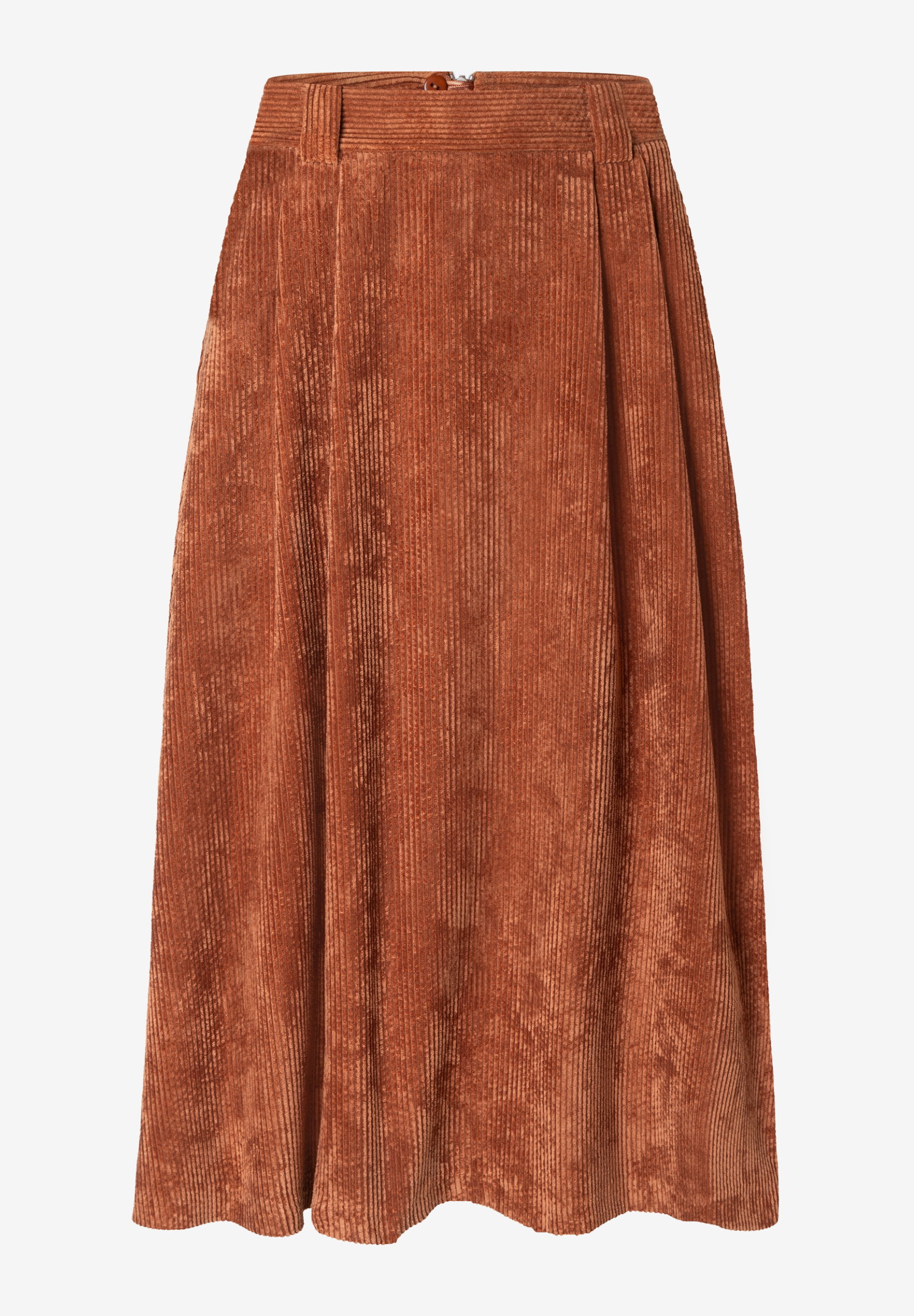 Soft Corduroy Midi Skirt, cinnamon #1