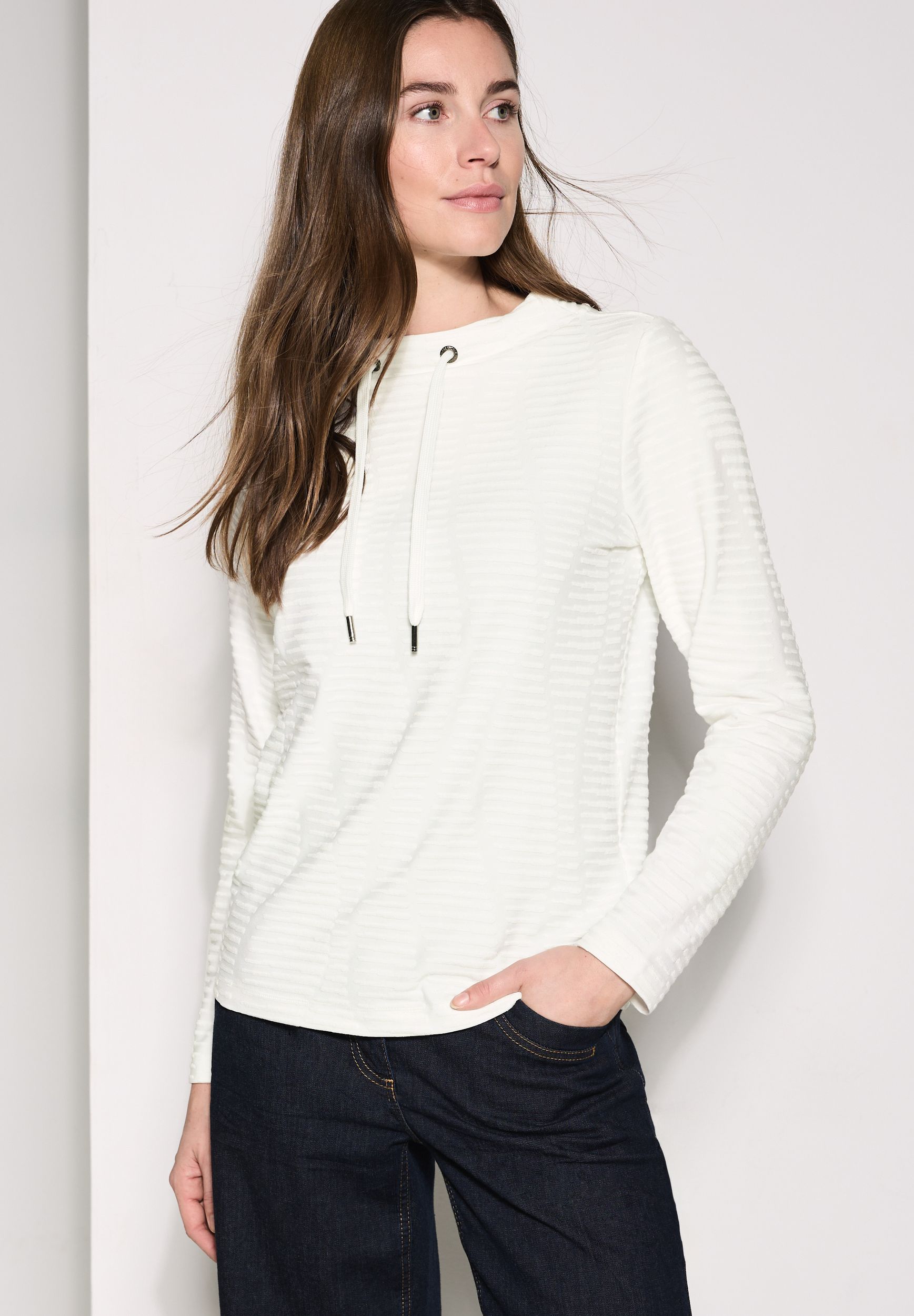 CECIL |  CECIL Sweatshirt  | L | vanilla white