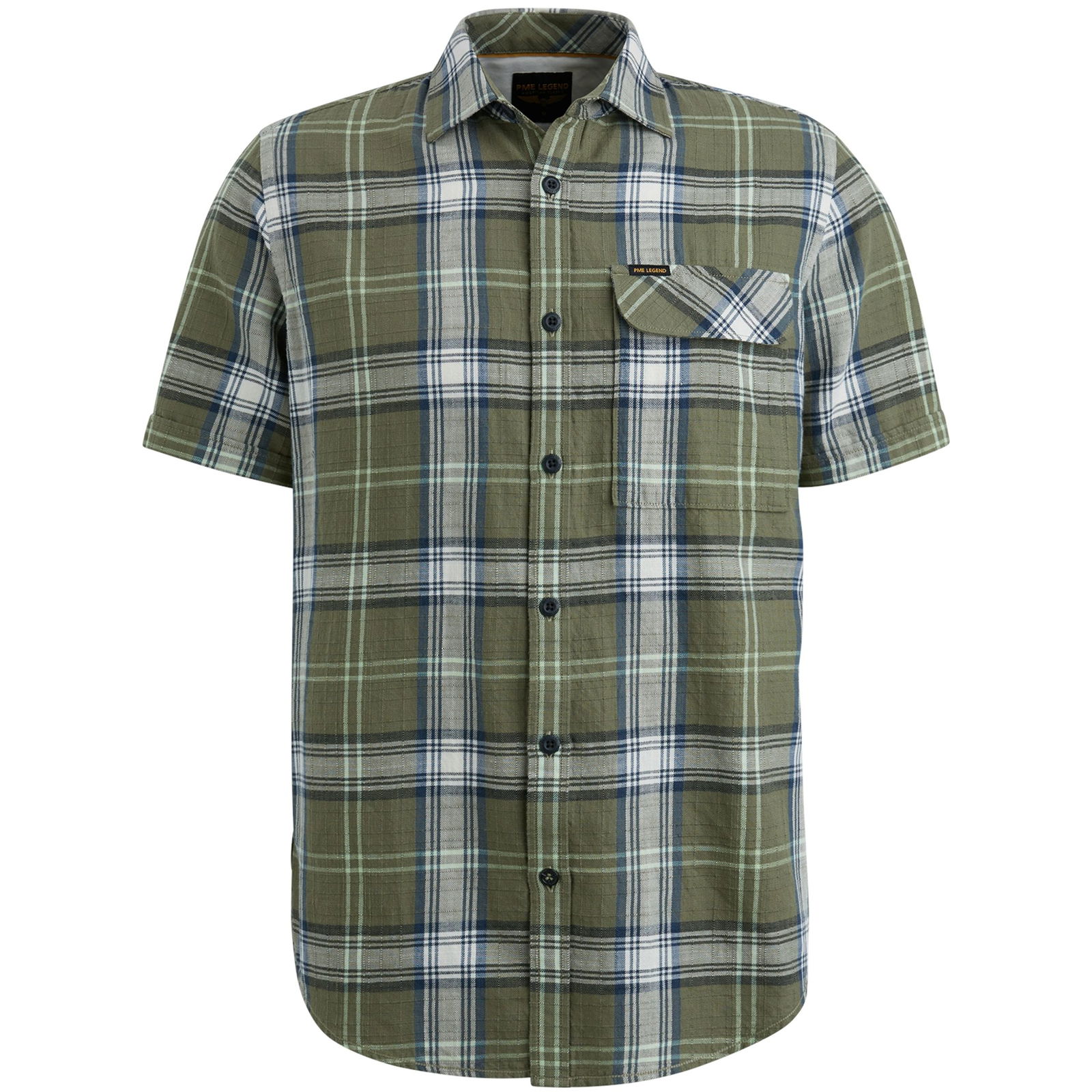 PME Legend |  PME Legend Hemd Slim Fit  | XXXL | deep lichen green