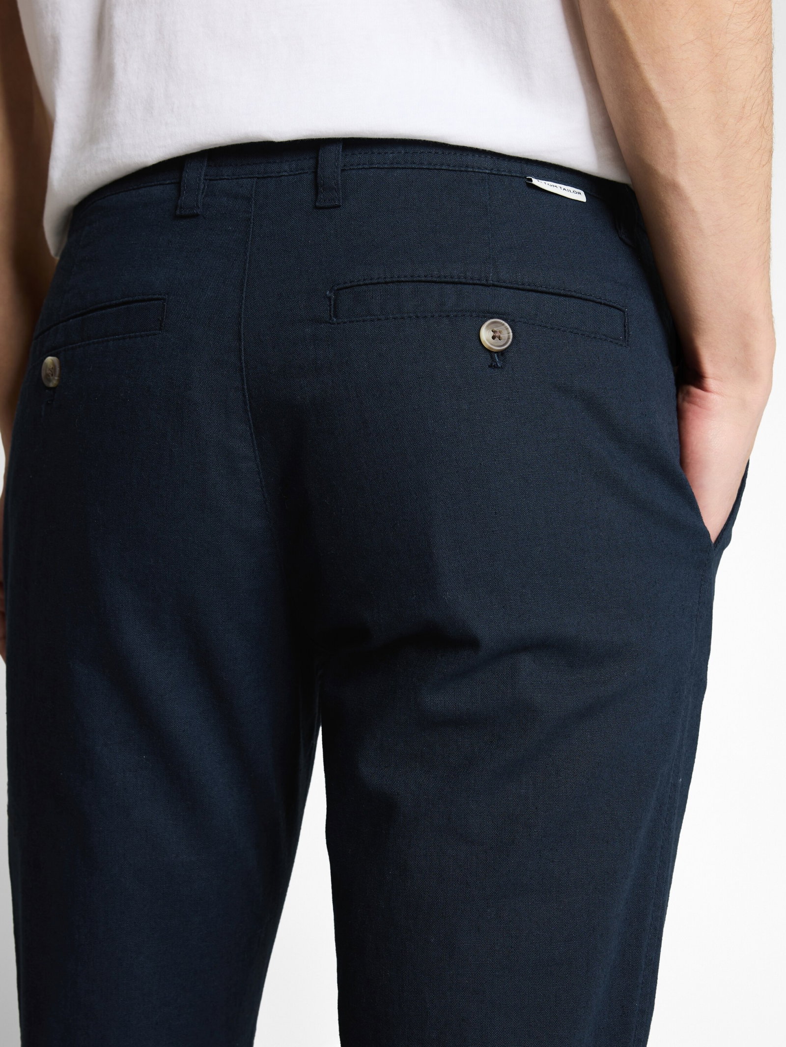 regular cotton linen chino pan, sky captain blue #5