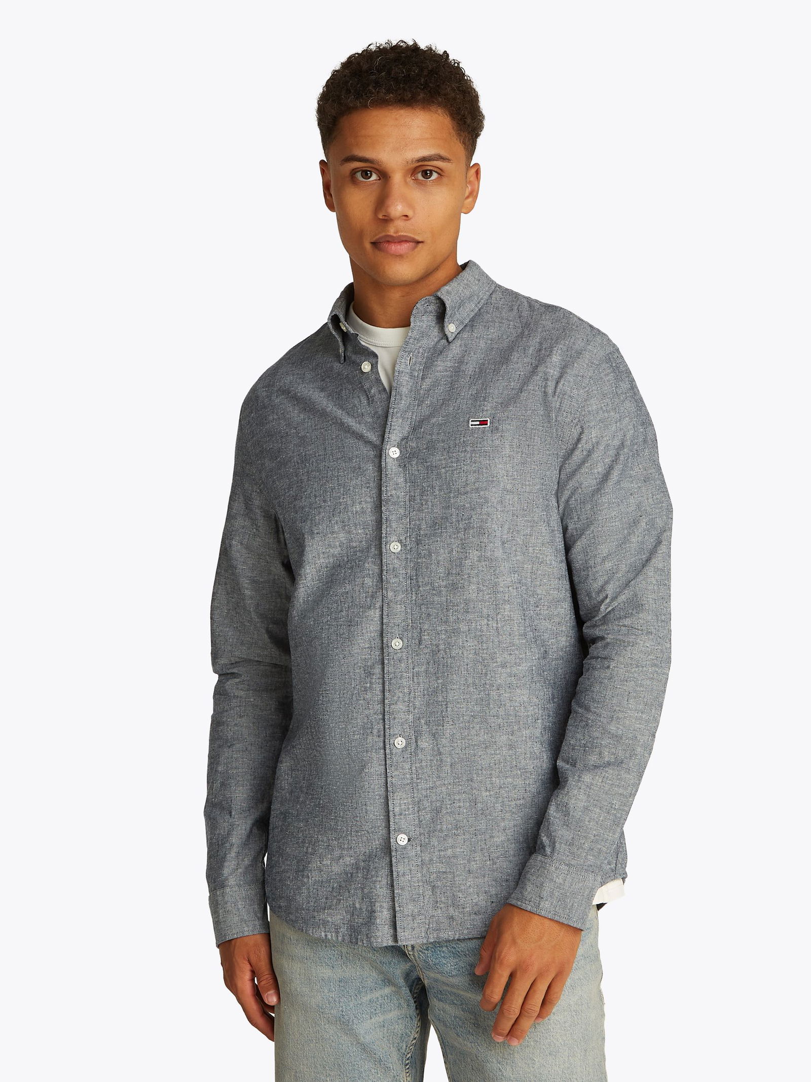 Tommy Jeans |  Tommy Jeans Hemd Super Slim Fit  | L | dark night navy