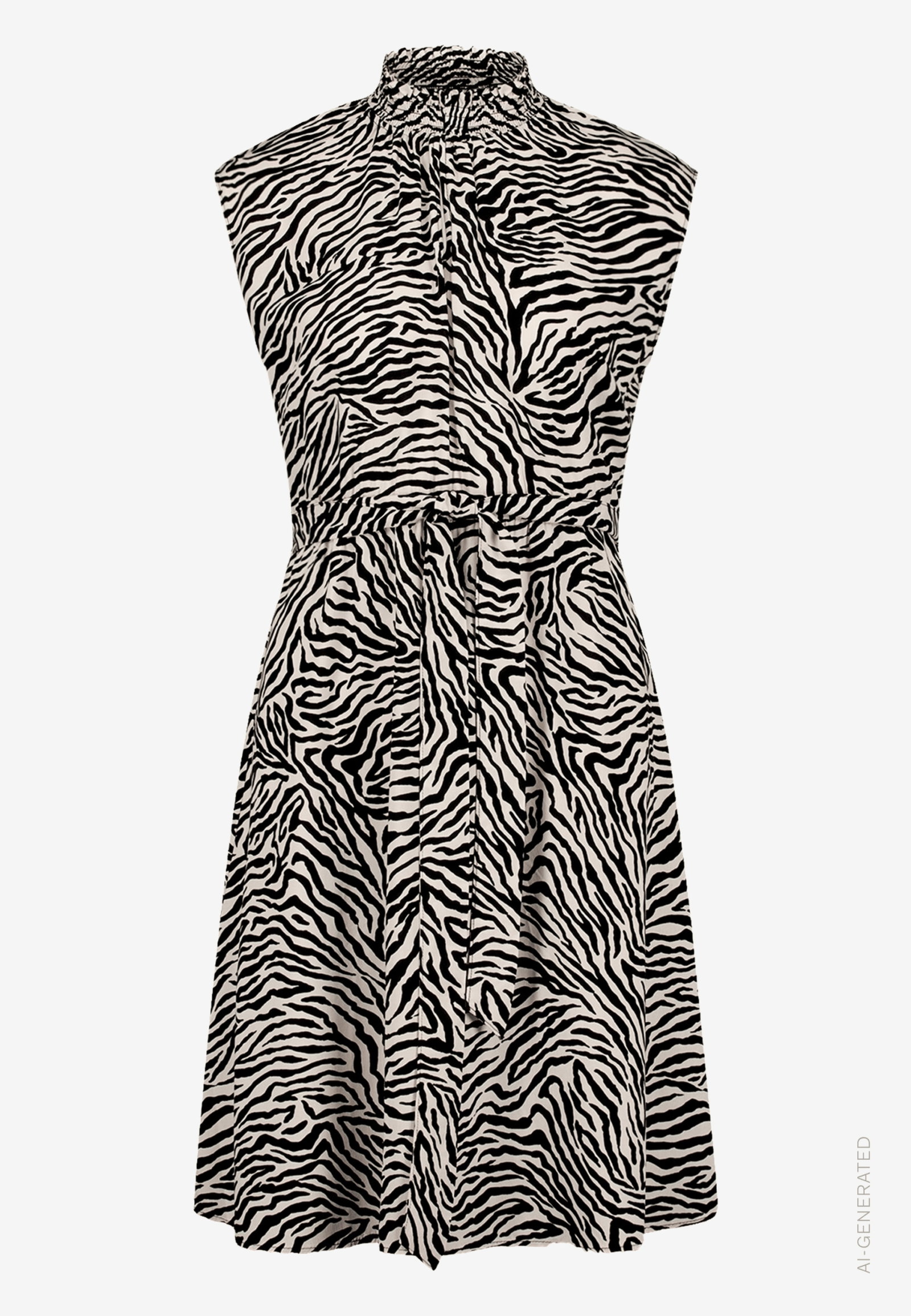 Kleid Kurz ohne Arm, Cream/Black #1