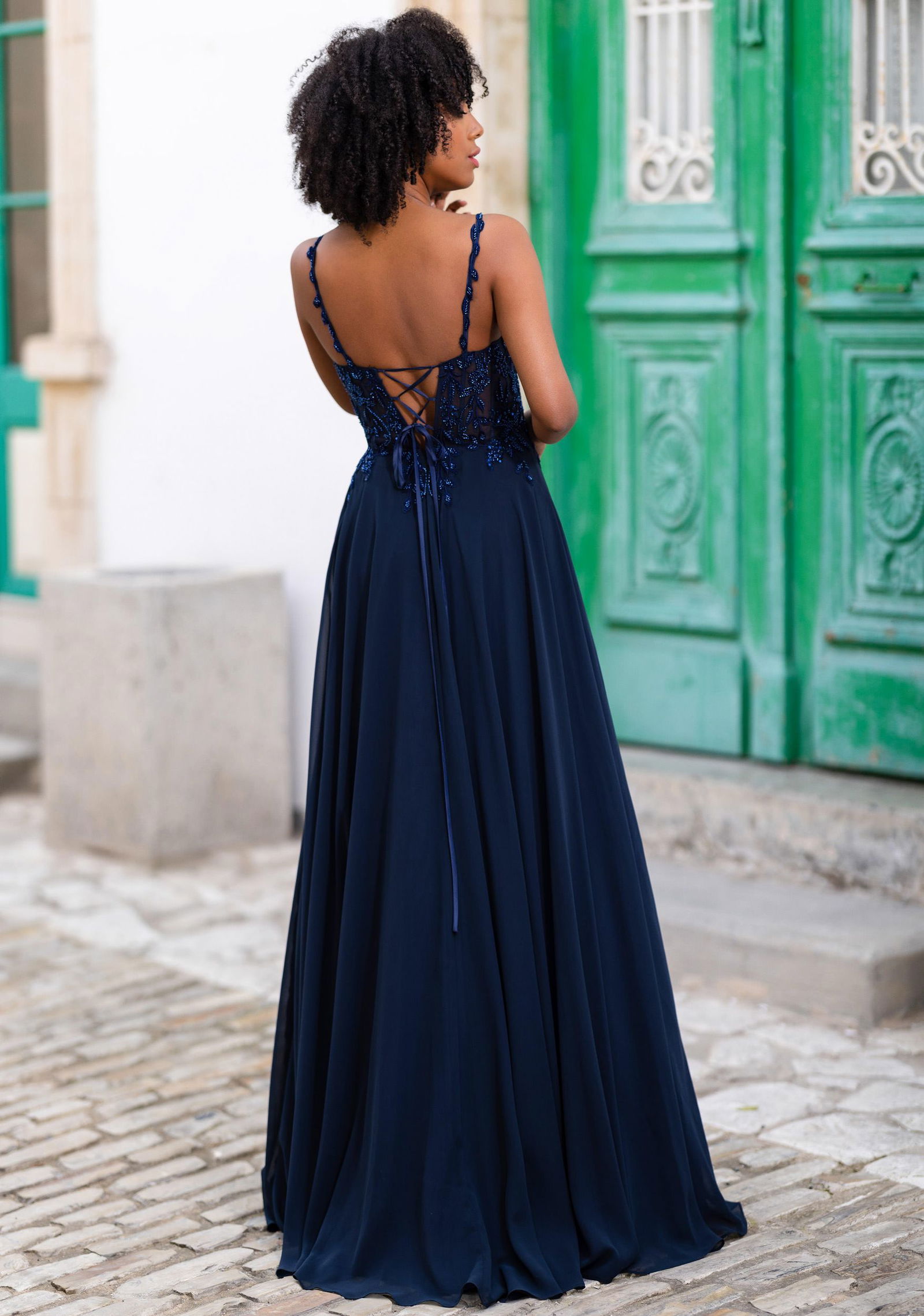 Christian Koehlert Chiffon Abendkleid