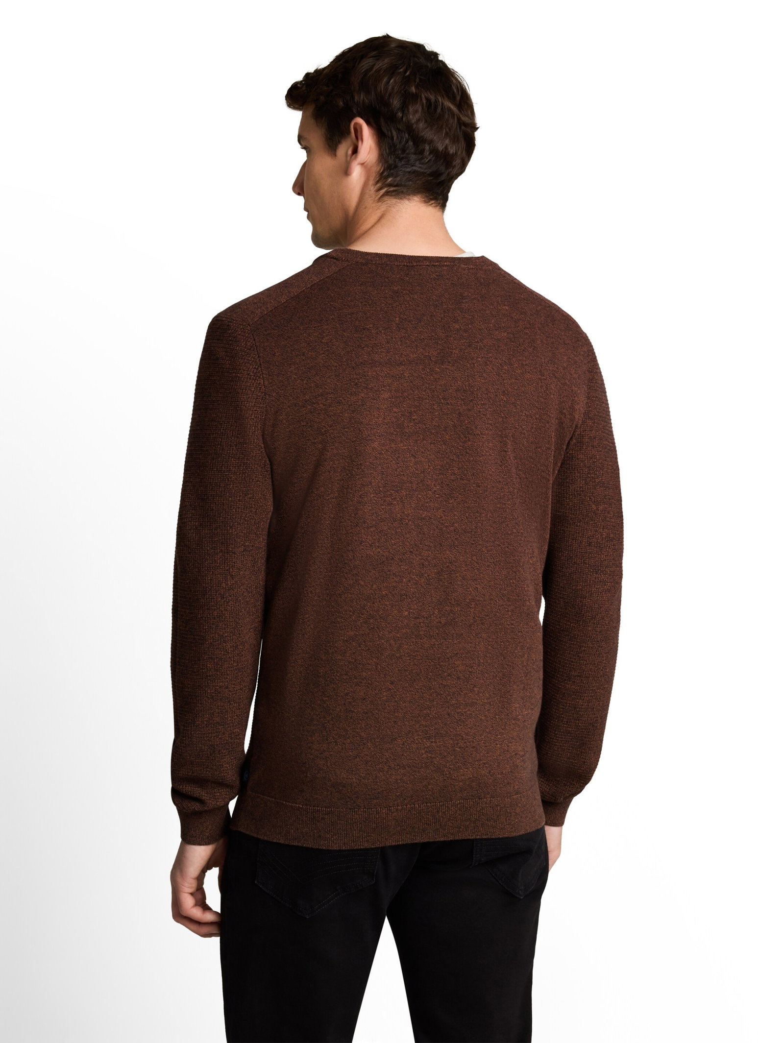 mouline structured crew neck k, mouline camel navy #4