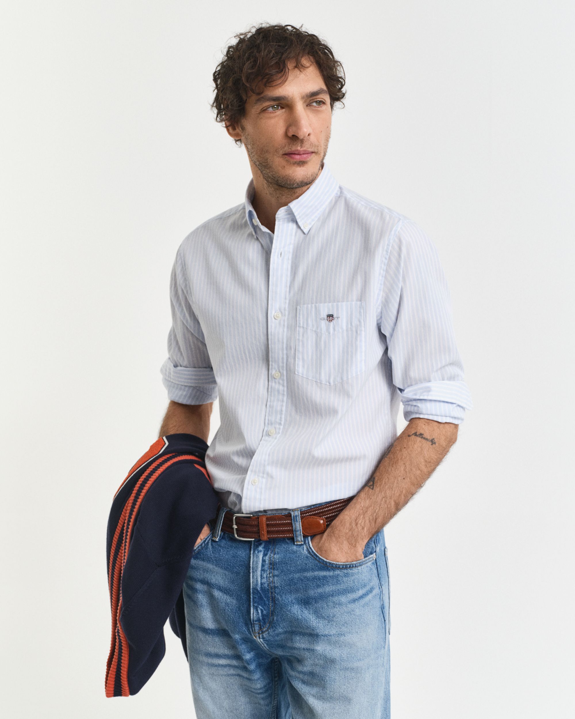 Gant |  Gant Hemd Regular Fit  | L | light blue