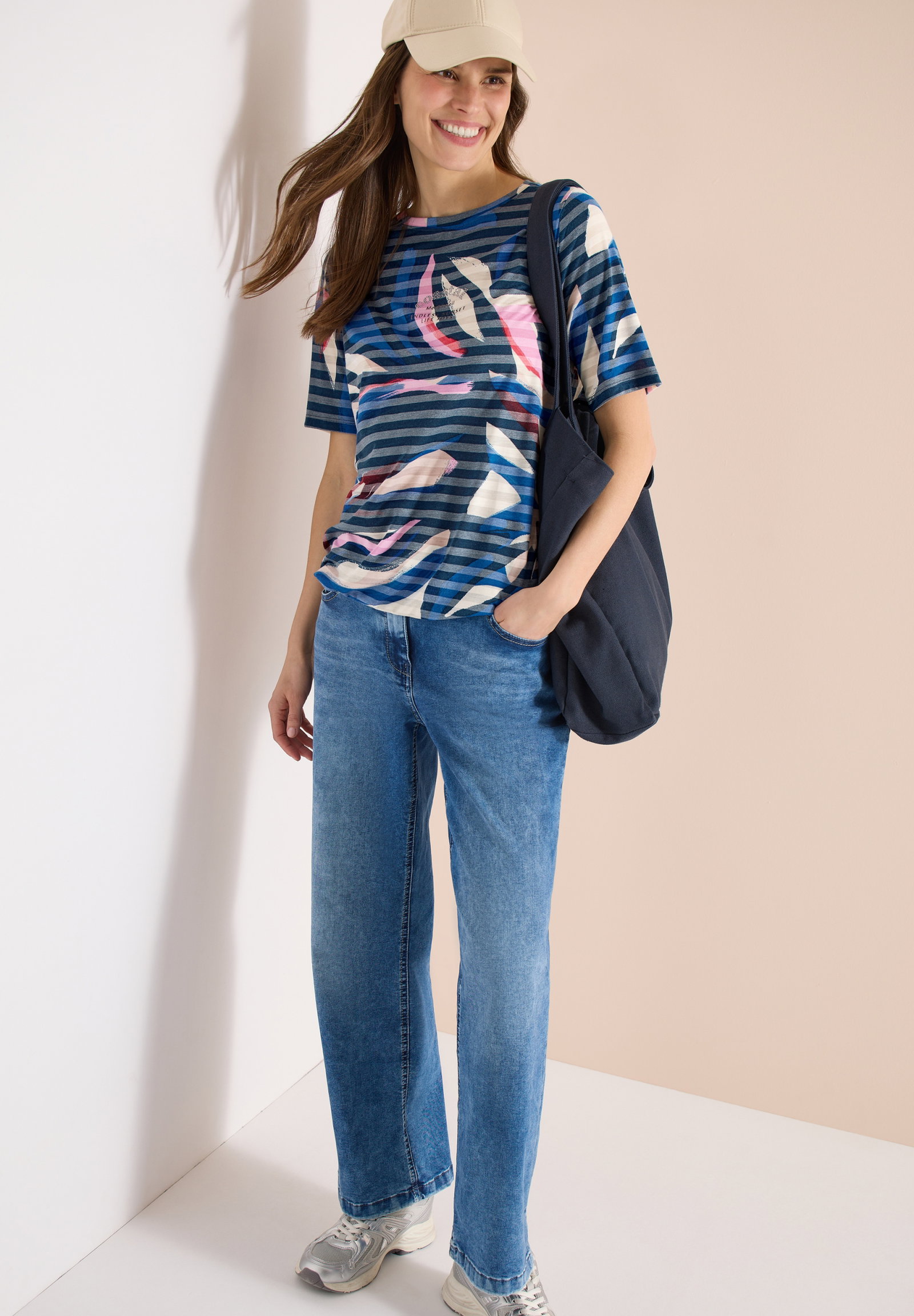 TOS Striped Burnout FP T-Shirt, universal blue #5