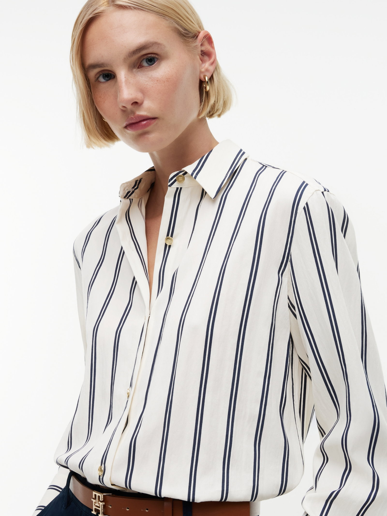 NAUTICAL STRIPE SHIRT LS, BEIGE #3