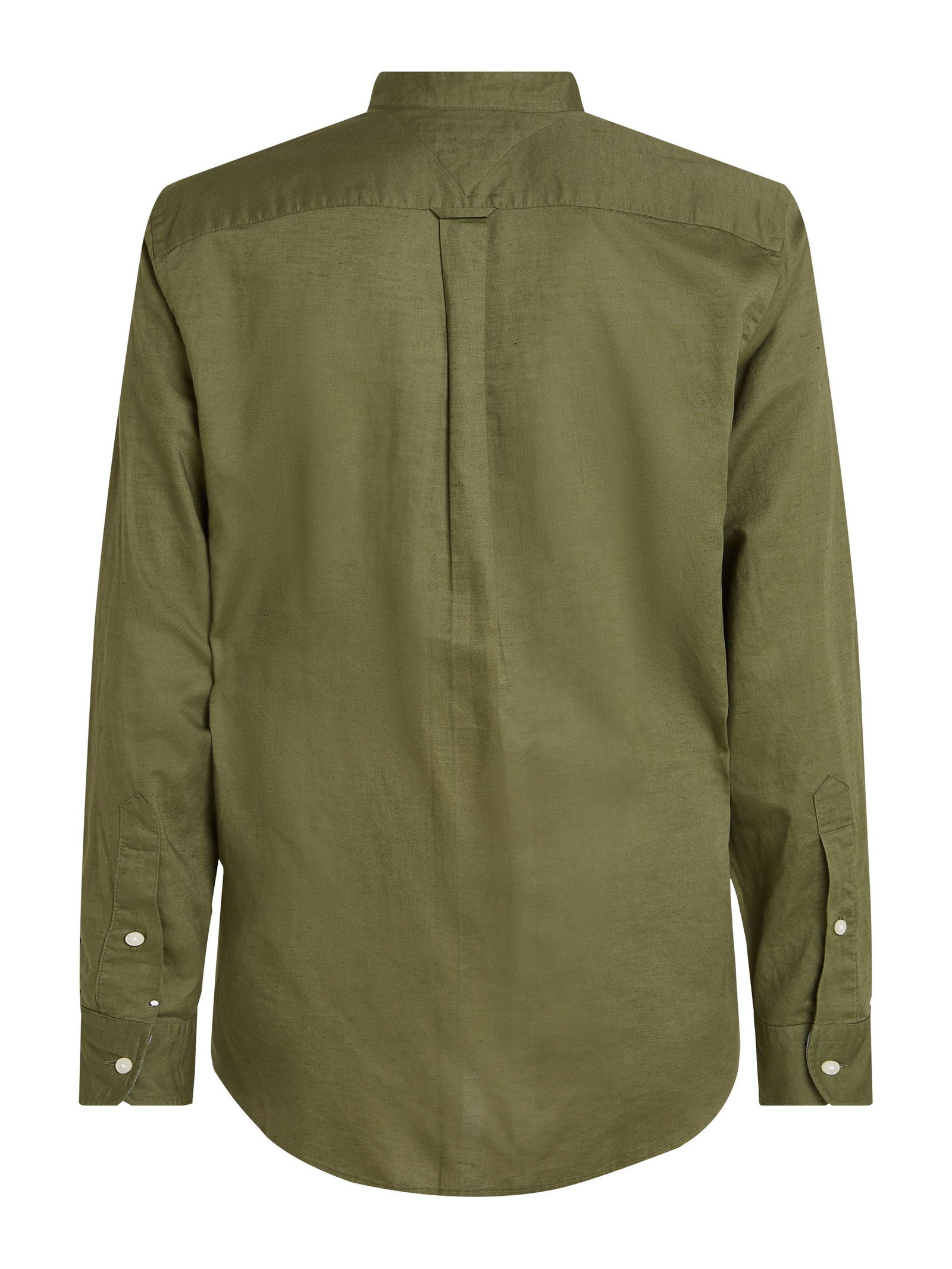  |  LINEN BLEND MAO COLLAR SHIRT | XL | sandalwood