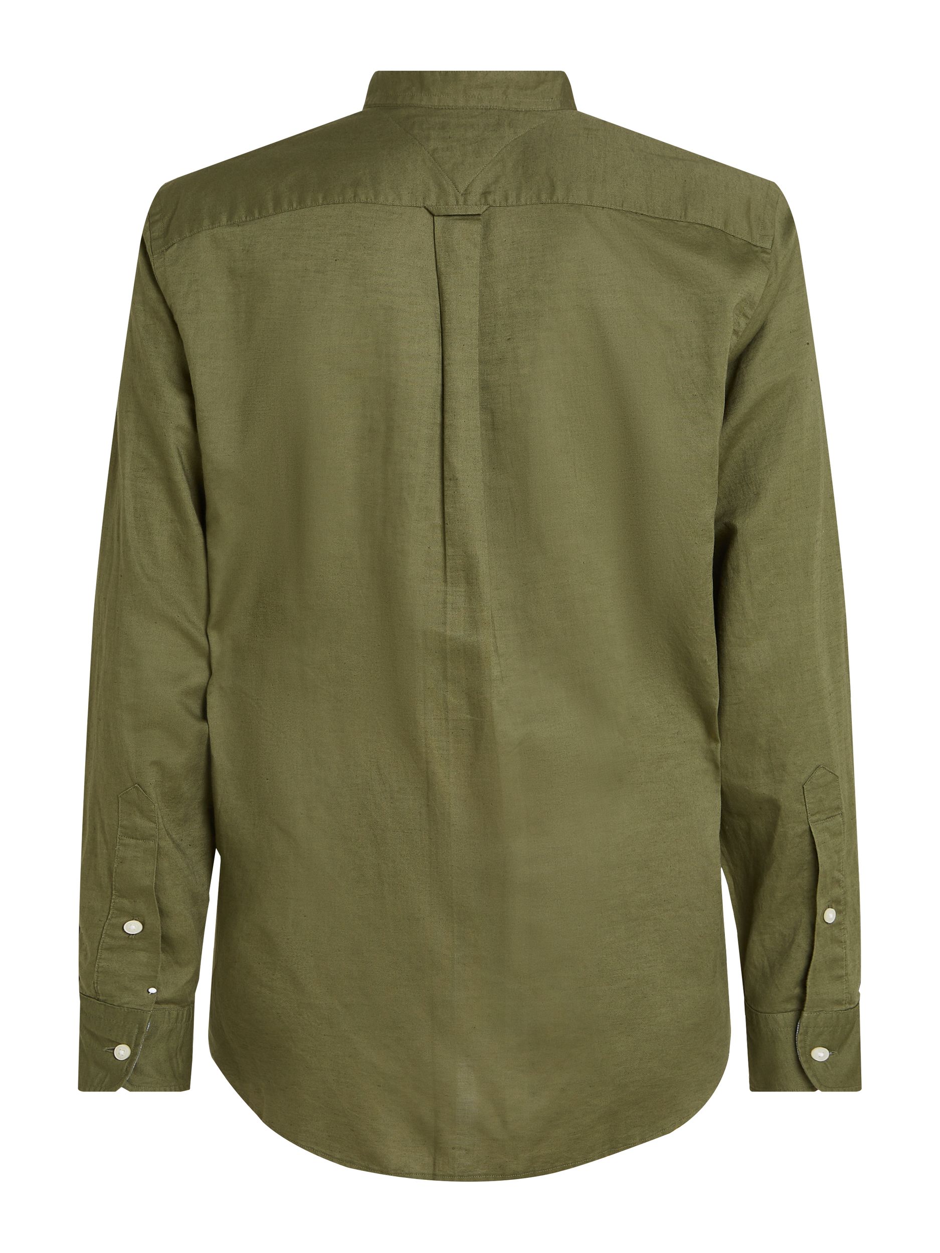  |  LINEN BLEND MAO COLLAR SHIRT | XL | sandalwood