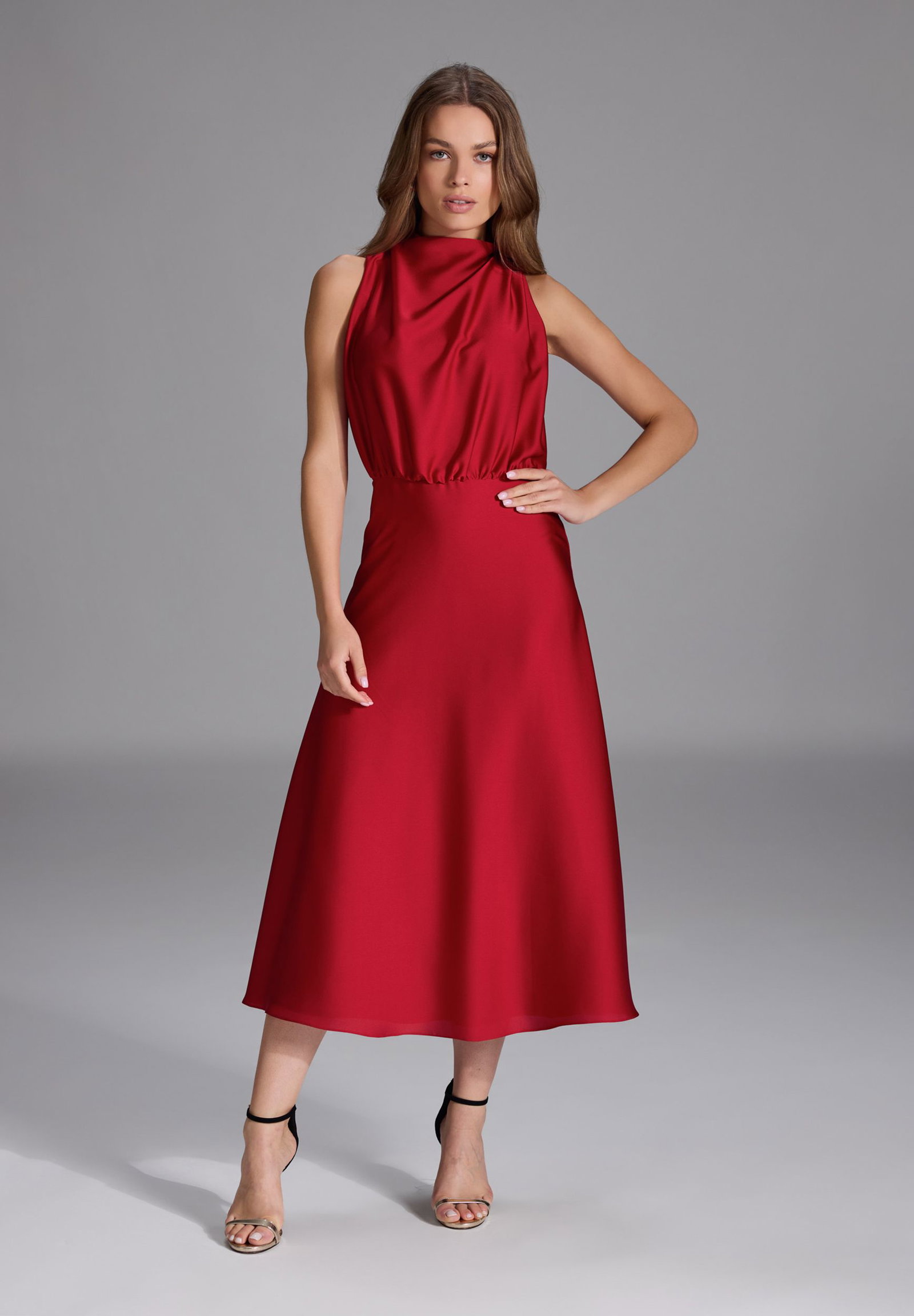 b91b10a30723ba846dacca3ec17888e6 SWING | SWING Langes Kleid | 38 | chili red