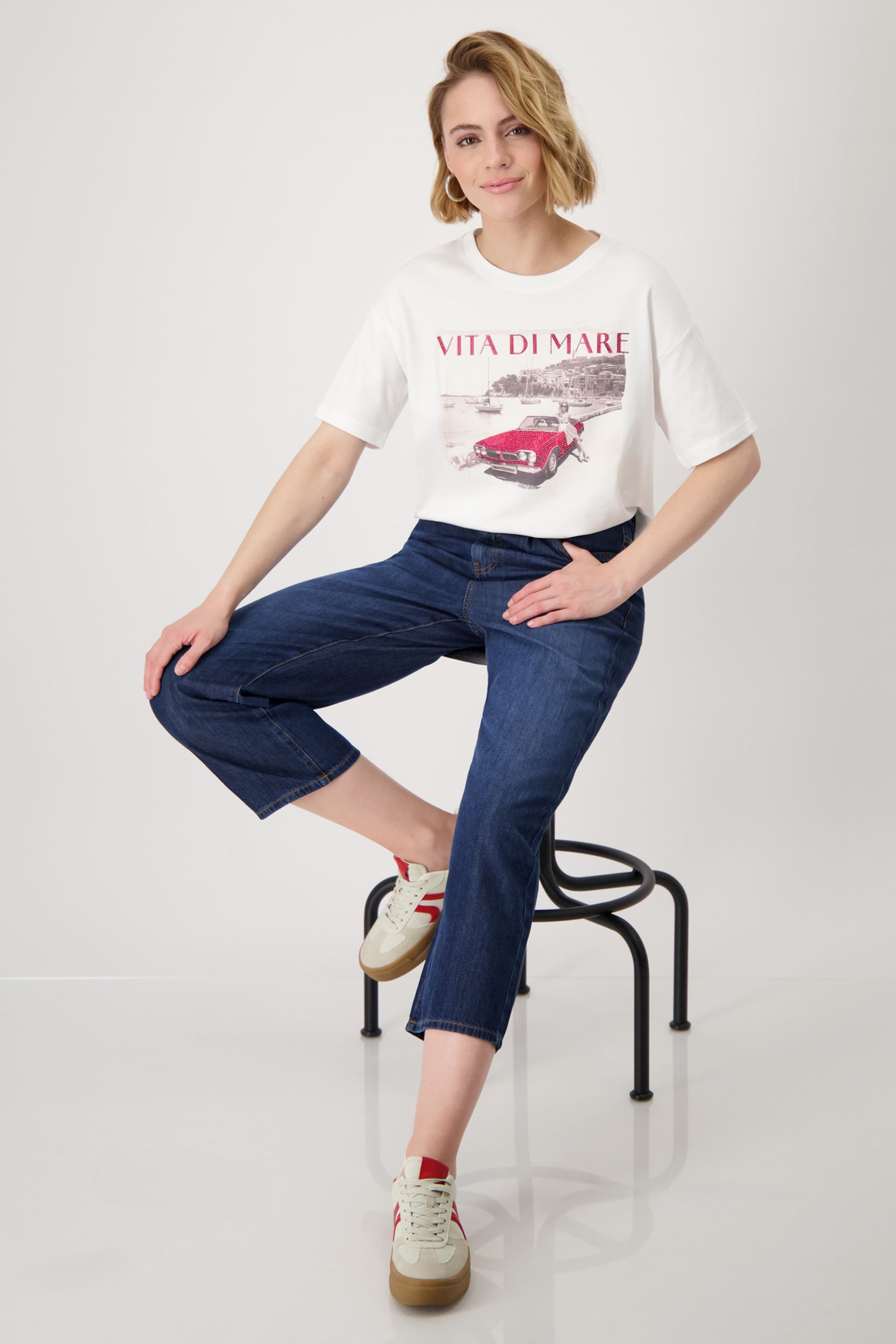 Monari |  T-Shirt, cream | 44