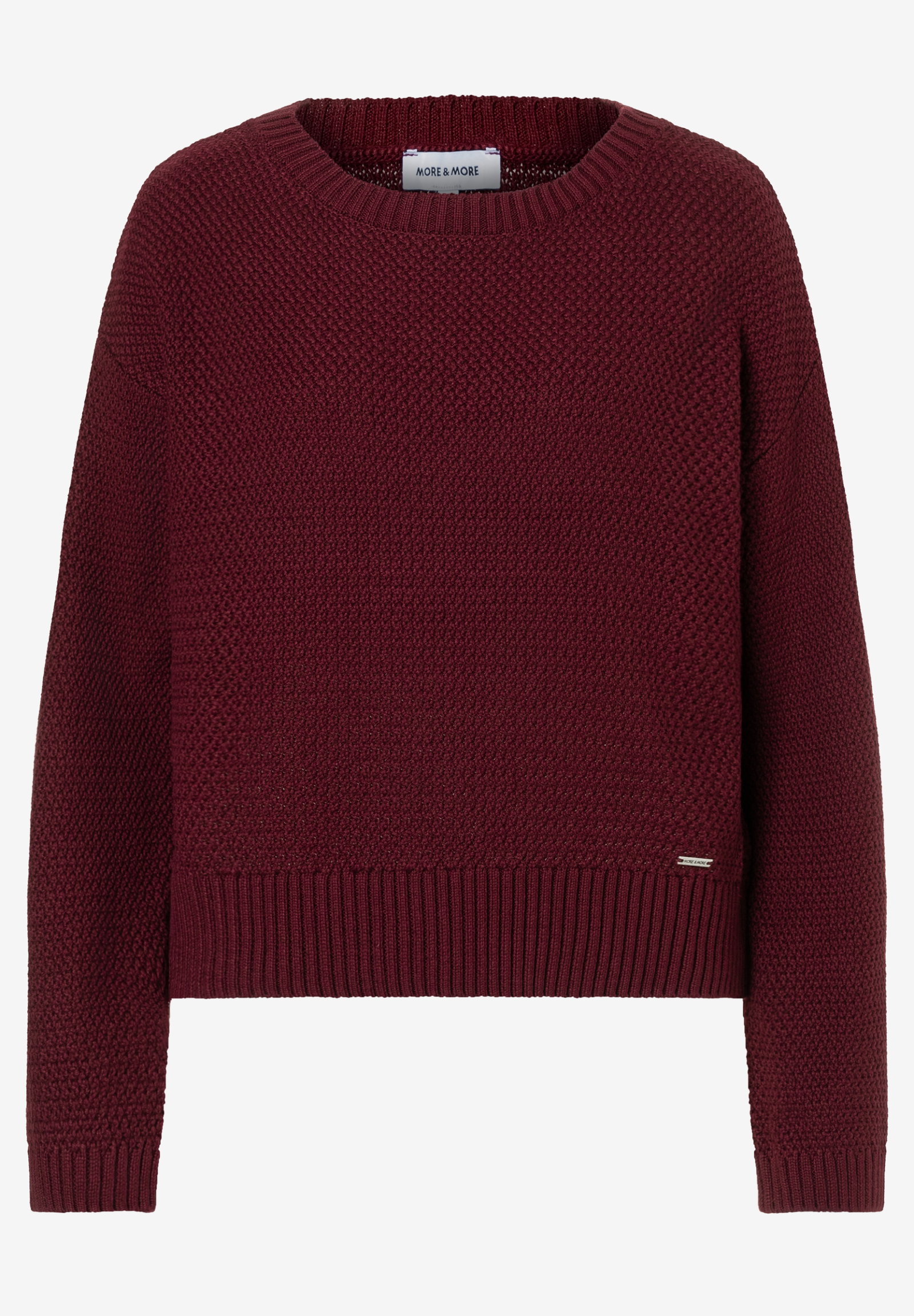 Pullover with Boat Neck, pomegranate red #1