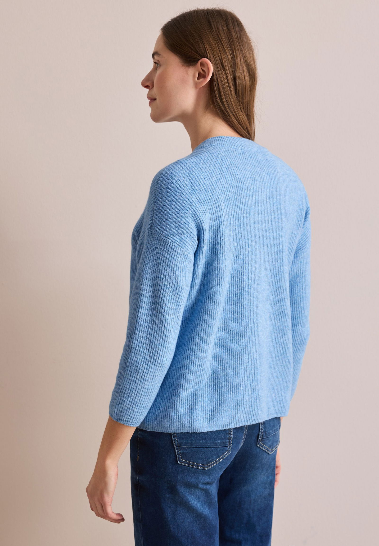CECIL |  CECIL Strickjacke | Cardigan  | M | light blue melange