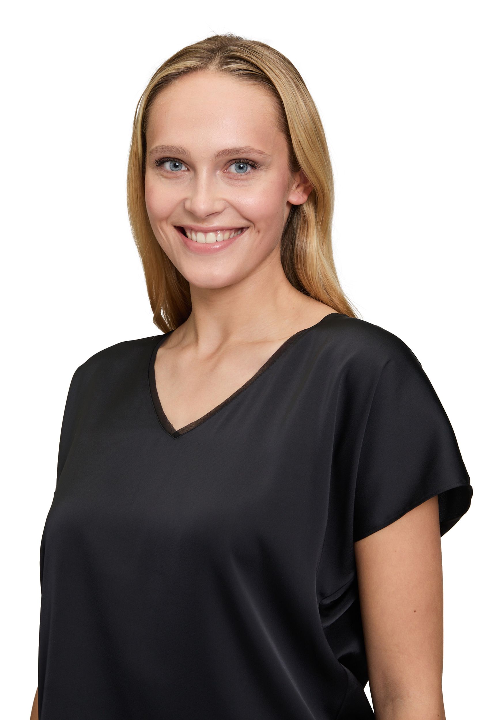 V by Vera Mont |  Satin-Bluse | 46 | schwarz