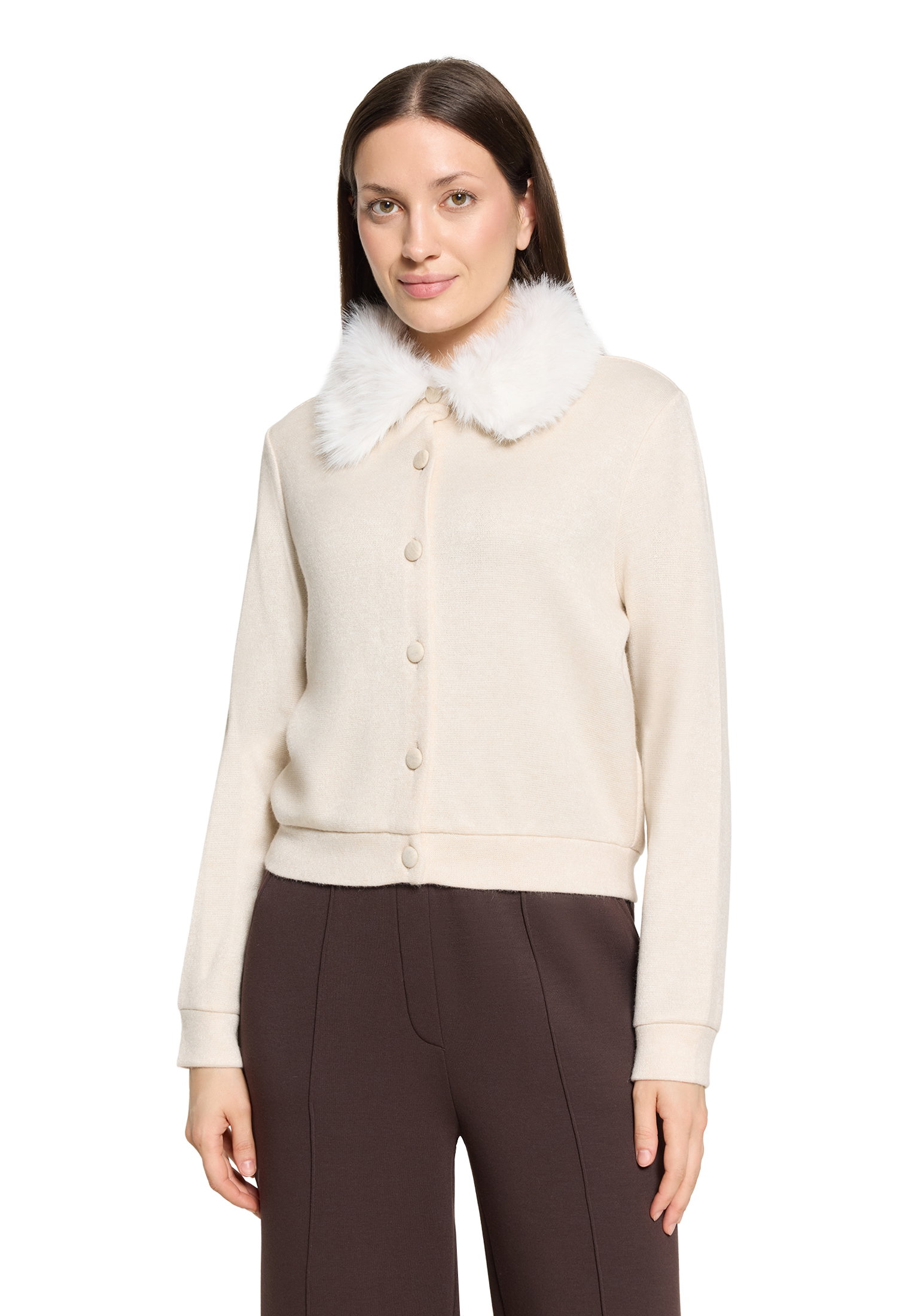 Shirt Jacke Kurz 1/1 Arm, Light Beige Melange #3