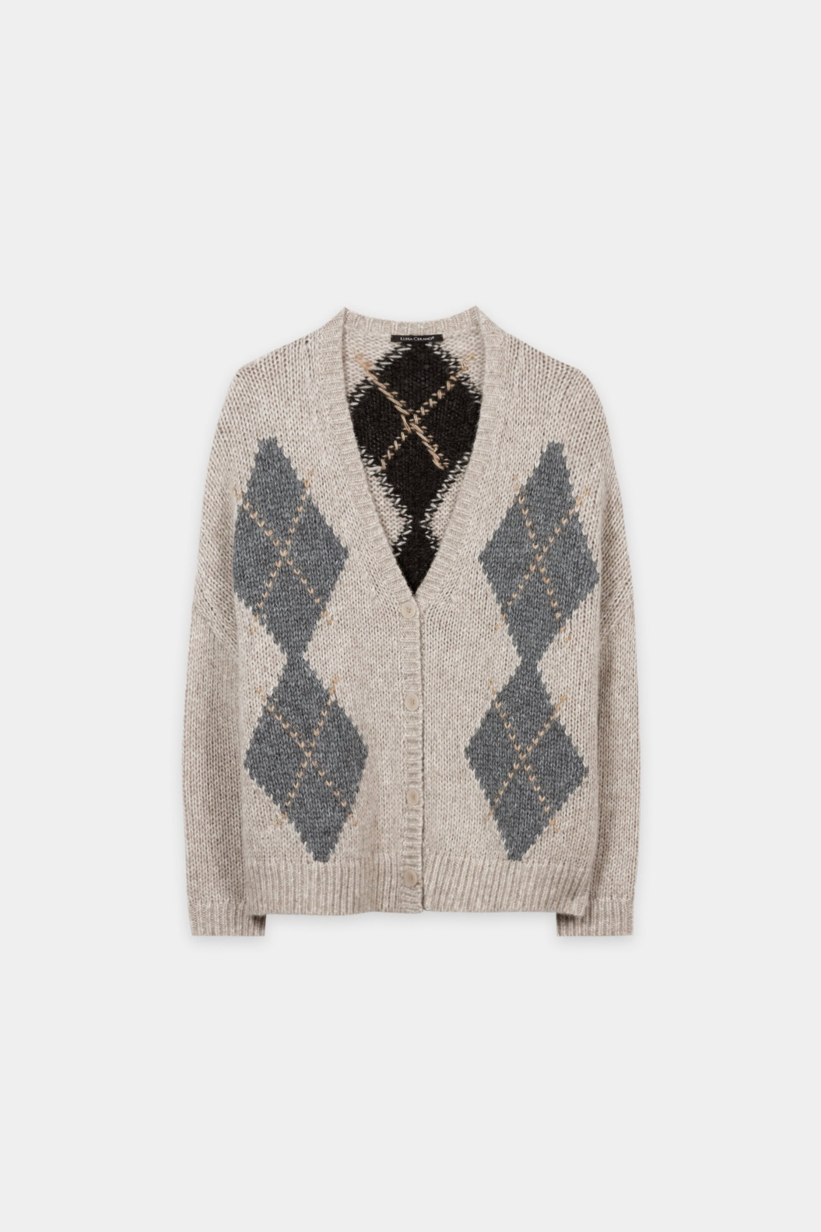 Luisa Cerano Alpaka-Mix-Cardigan mit Muster #1