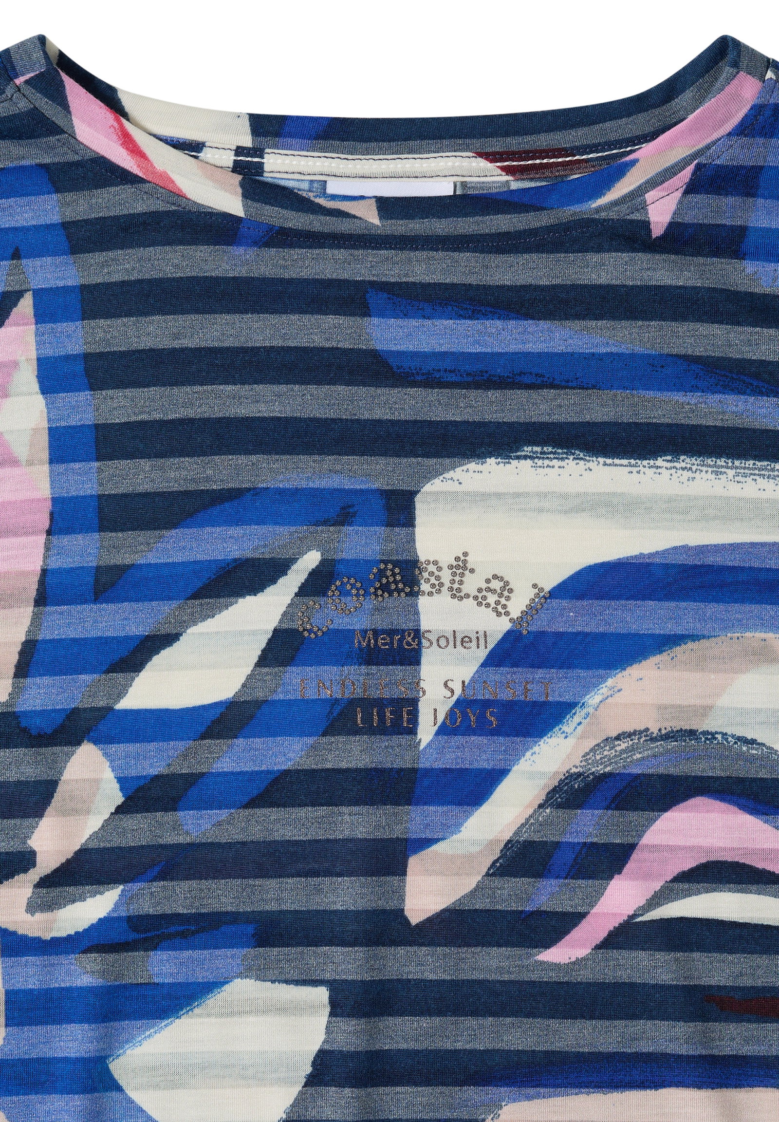 TOS Striped Burnout FP T-Shirt, universal blue #2