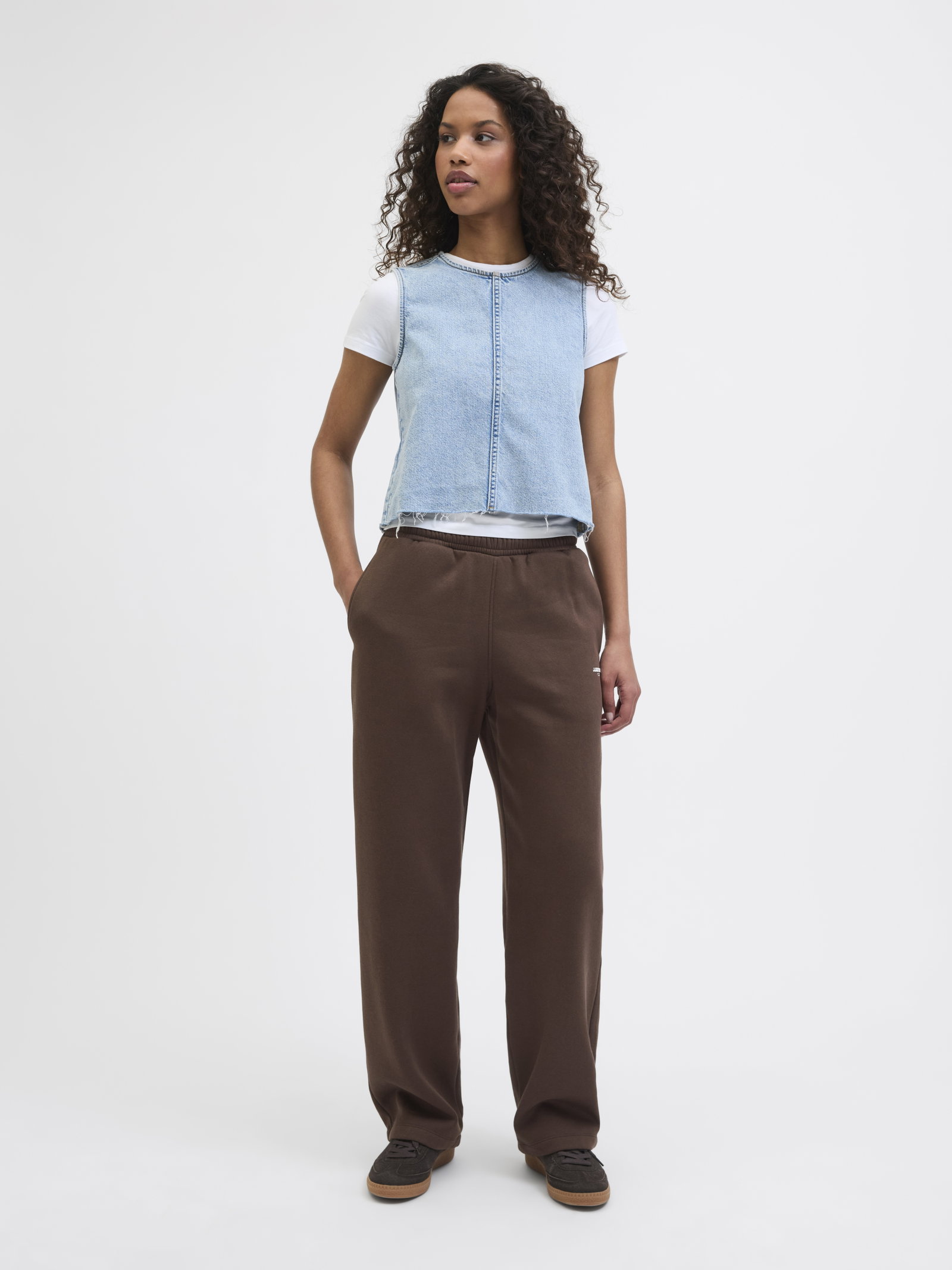 JXSTUDIO VESTERBRO HW PANT SWT NOOS, Bracken/BRIGHT WHITE JJXX STUDIO #7