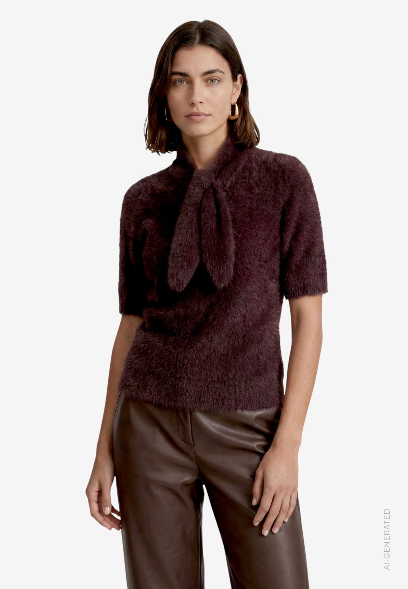 Strickpullover Kurz 1/2 Arm, Chocolate Plum #2