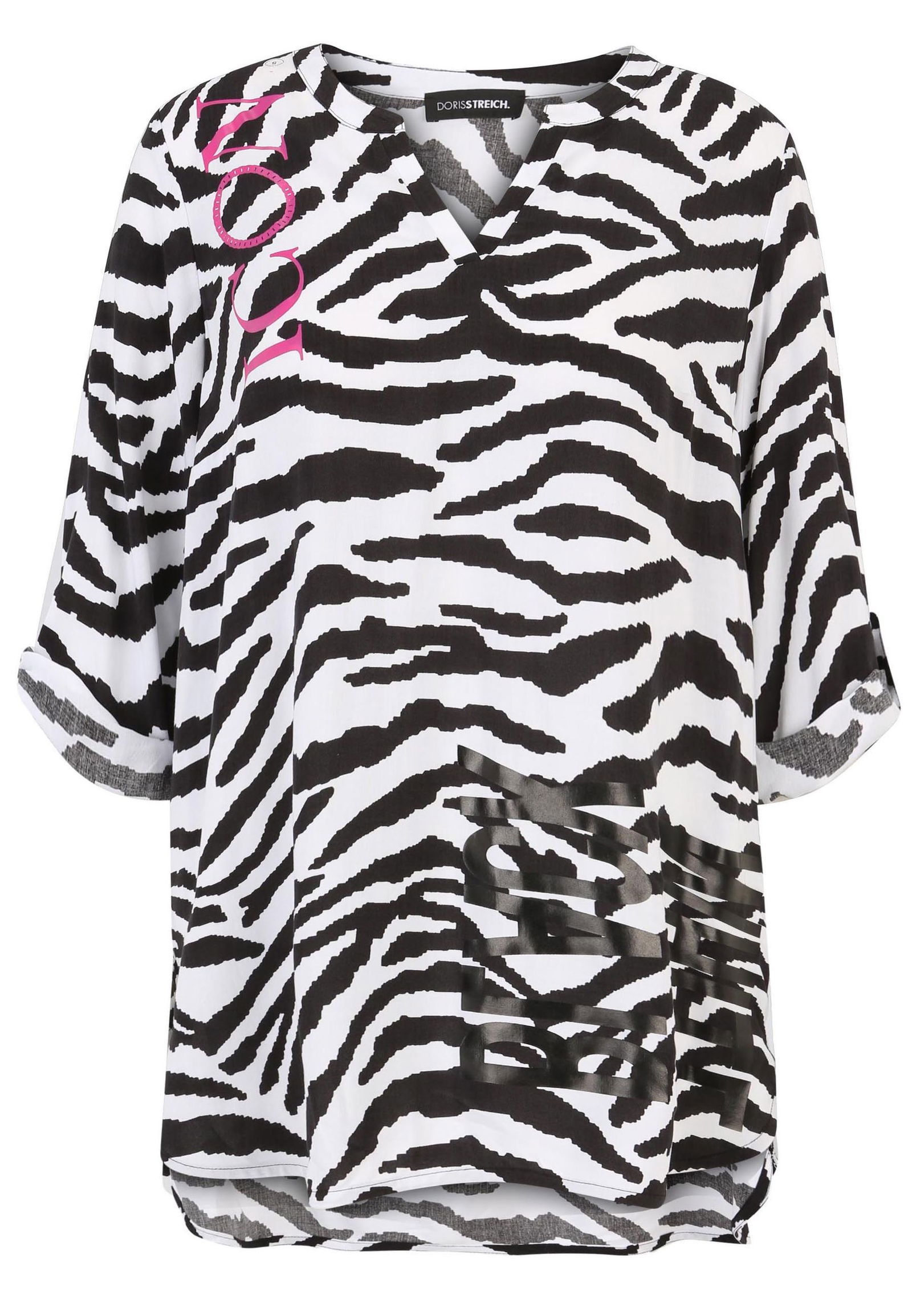 0d16eb1cf7e1e9fd045b126b089d34a2 Doris Streich | Doris Streich Druckbluse | 46 | schwarz-weiß