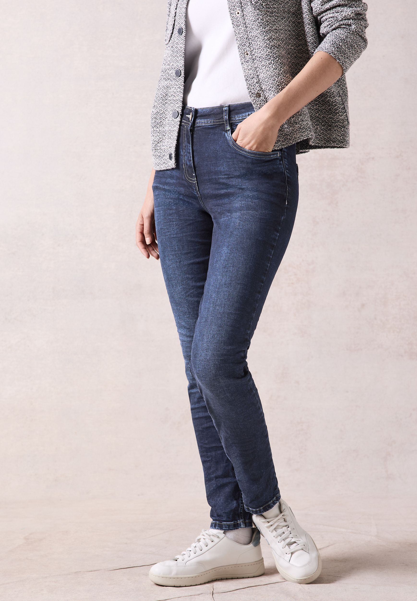 CECIL |  CECIL Slim Jeans  | 29/30 | dark blue wash