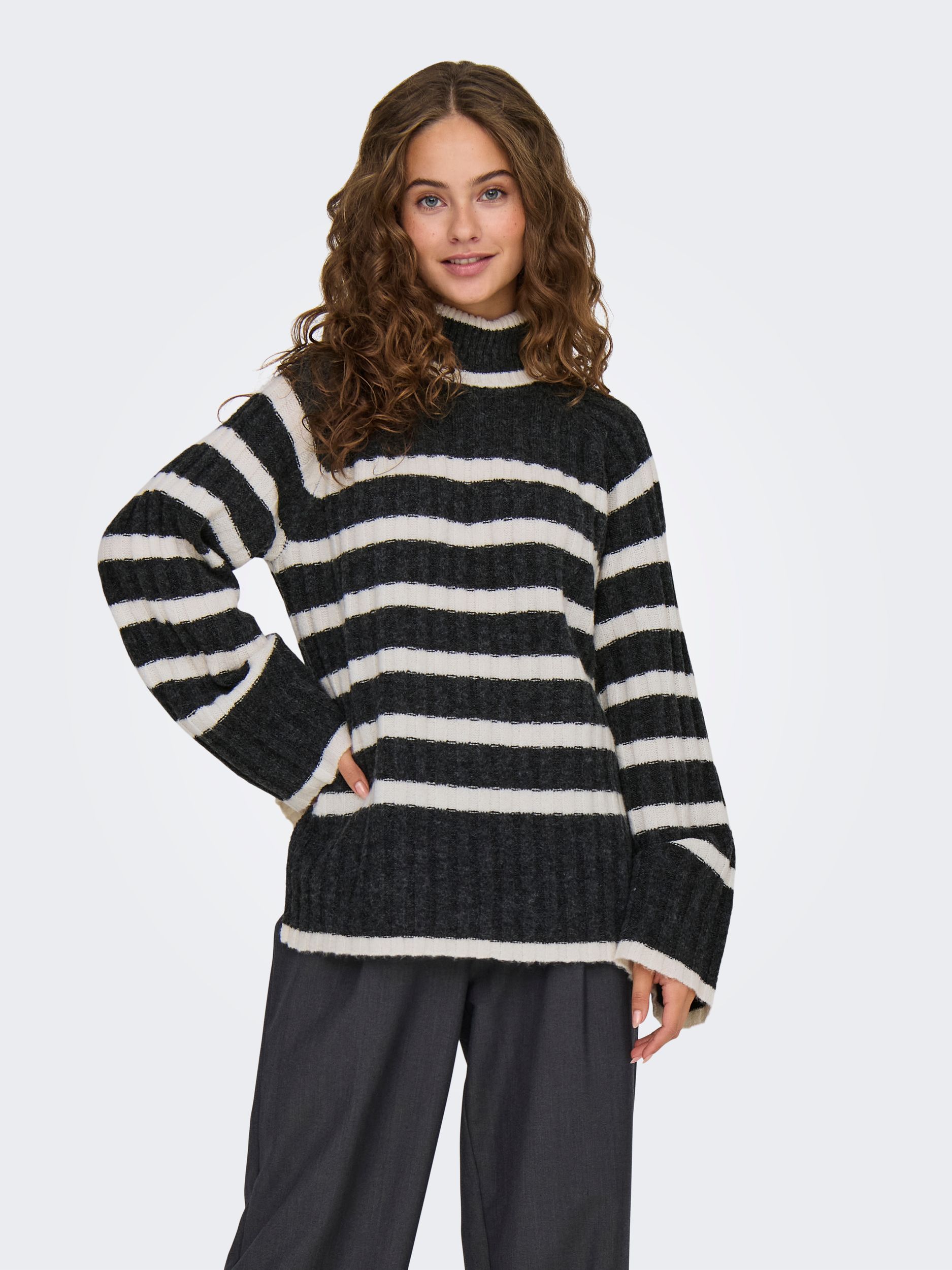 JDY |  JDYMILEY L/S LONG STRIPE PULLOV KNT NOOS | M/L