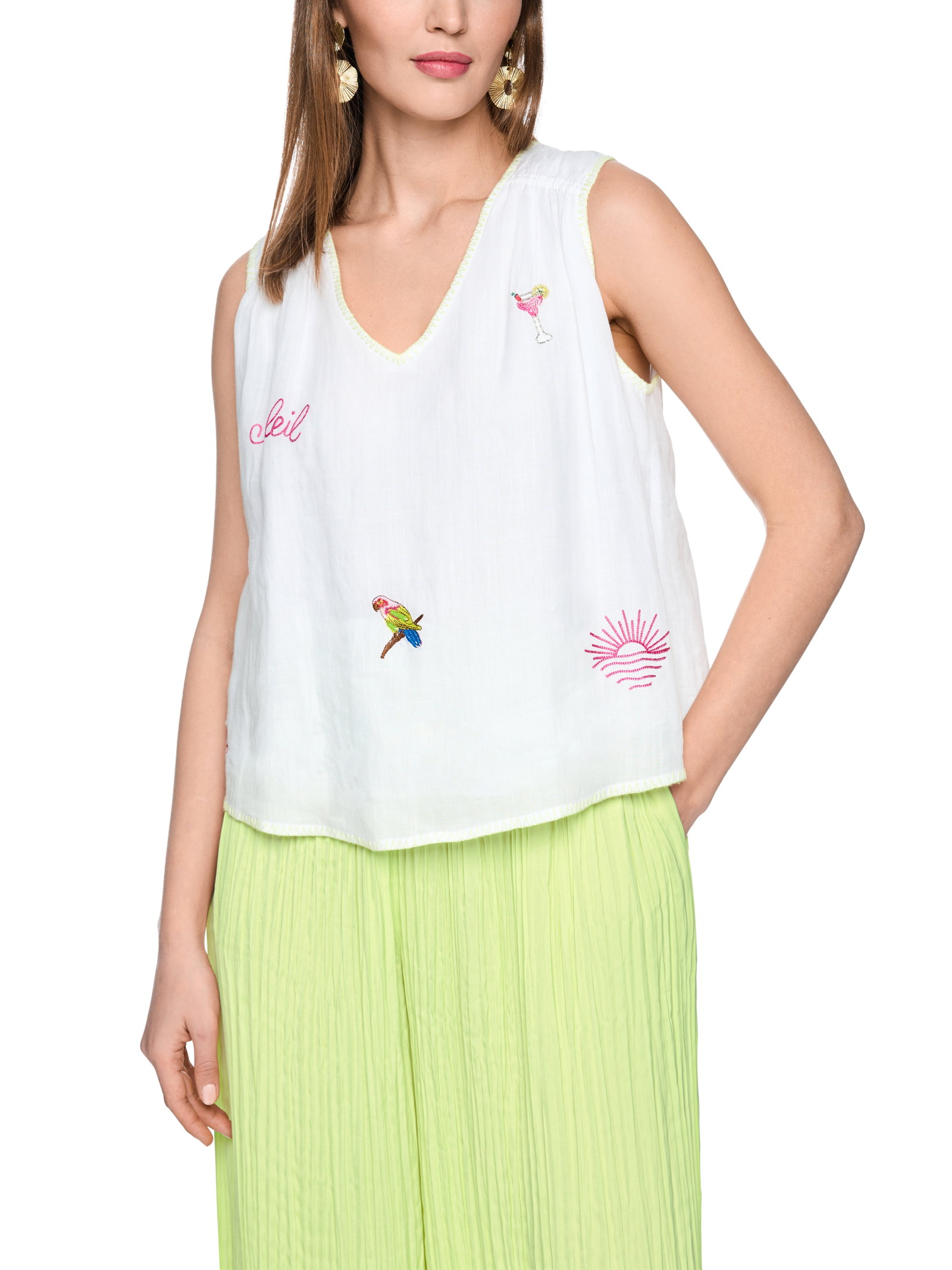 Marc Cain Sports lockeres Top mit Stickereipatches #7