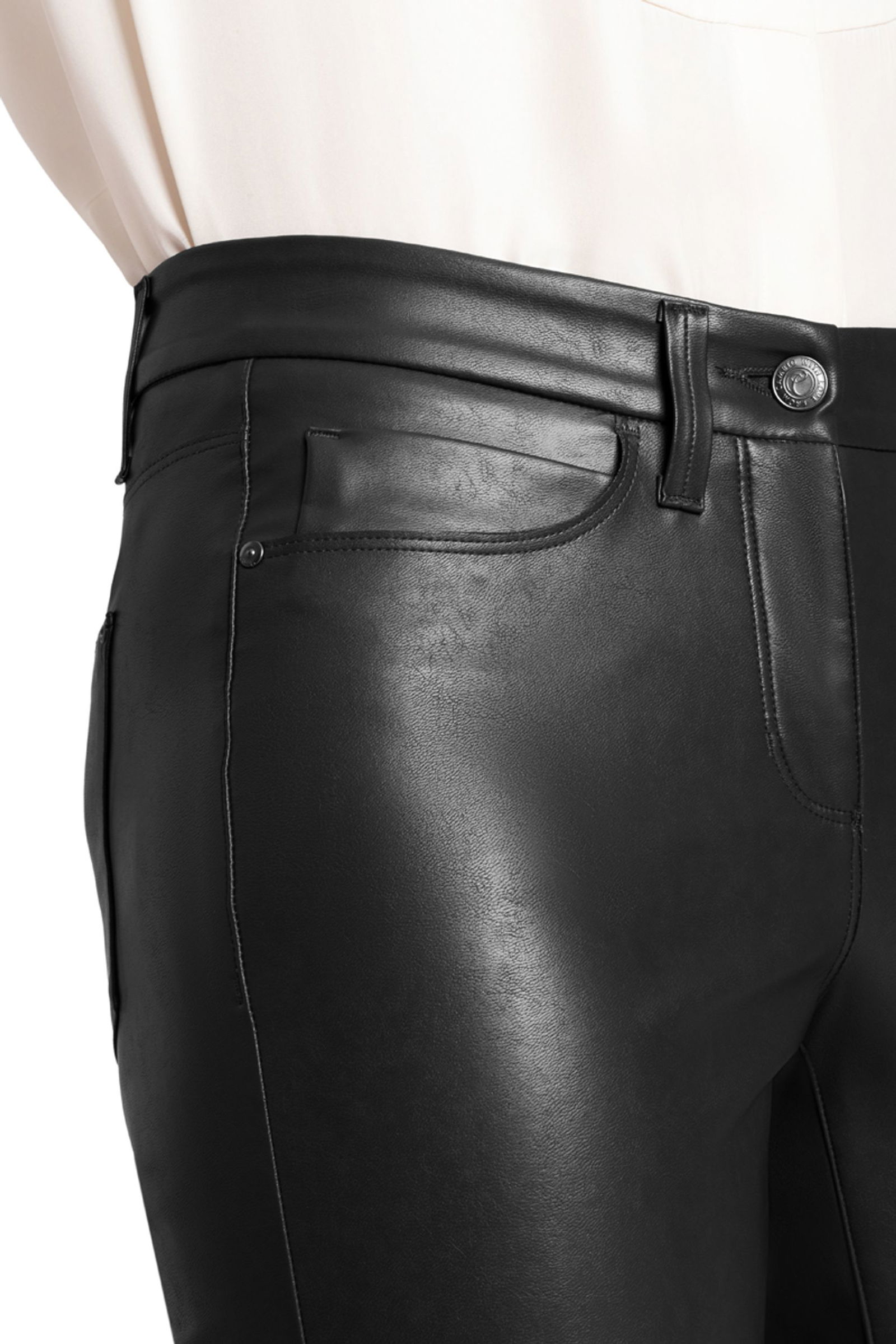 83cb50ac6f0bdbcb1348171c0c749bde Cambio Stoffhose in Leder-Optik "Ray"