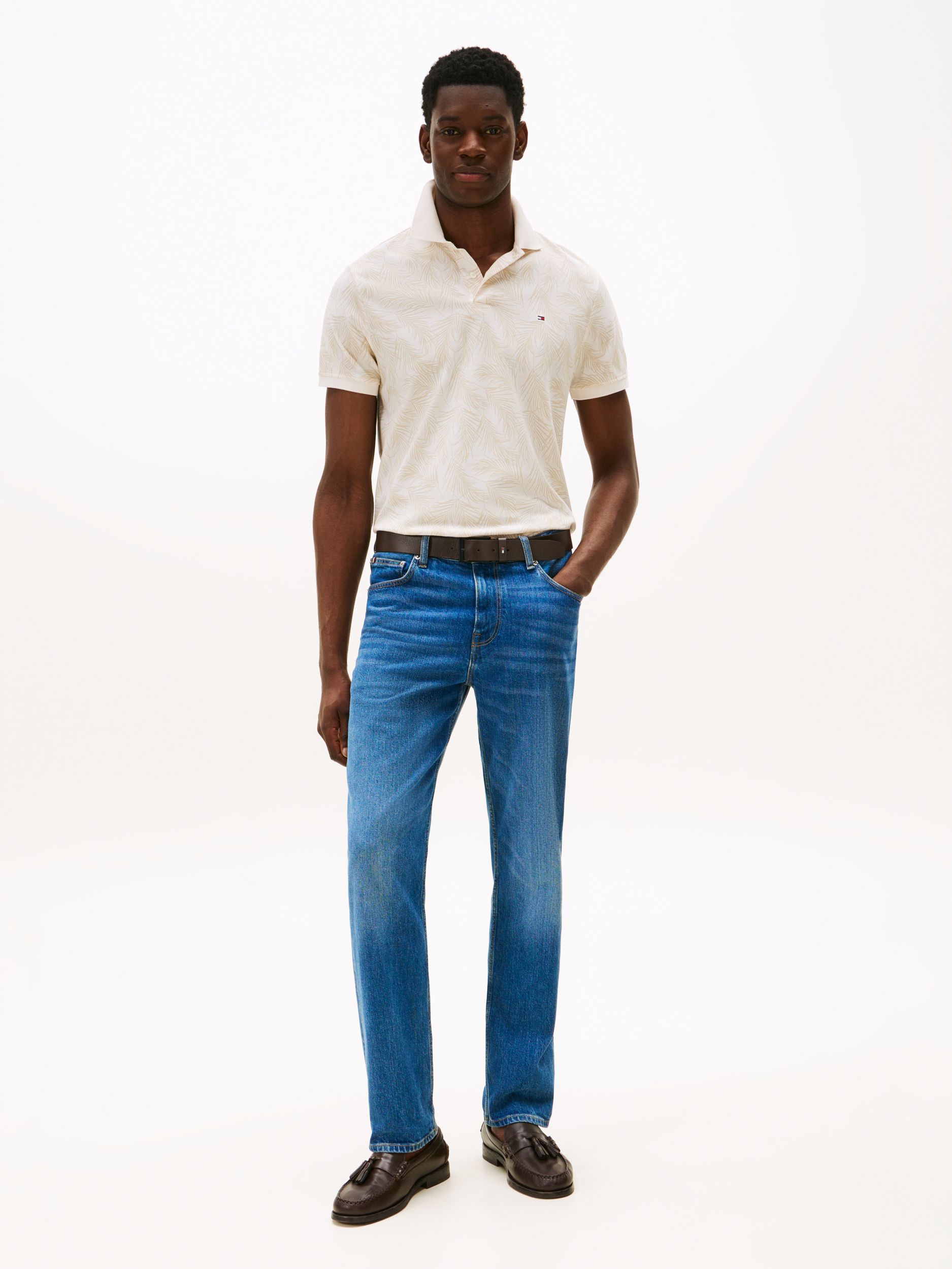 |  LEAF AOP REG POLO, YELLOW | M | ivory petal