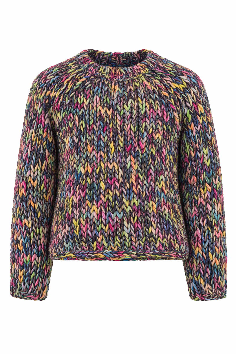 Multicoloured Mock Neck, hazel #1