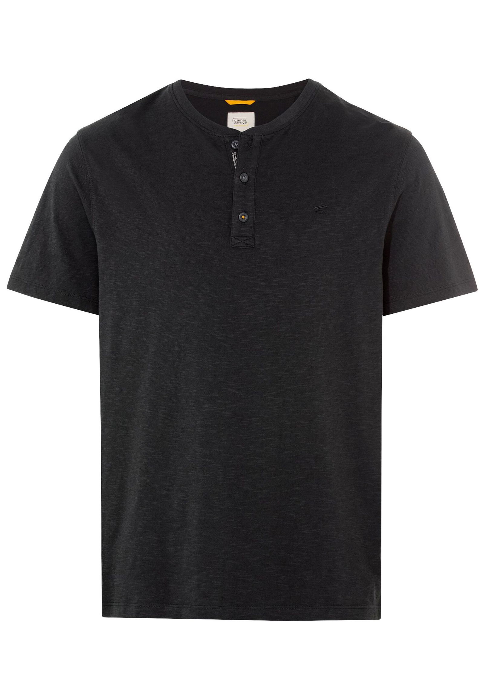3ee5cec14a942272a6fa9a0fa38d66a2 Camel Active Kurzarm Henleyshirt aus reiner Baumwolle