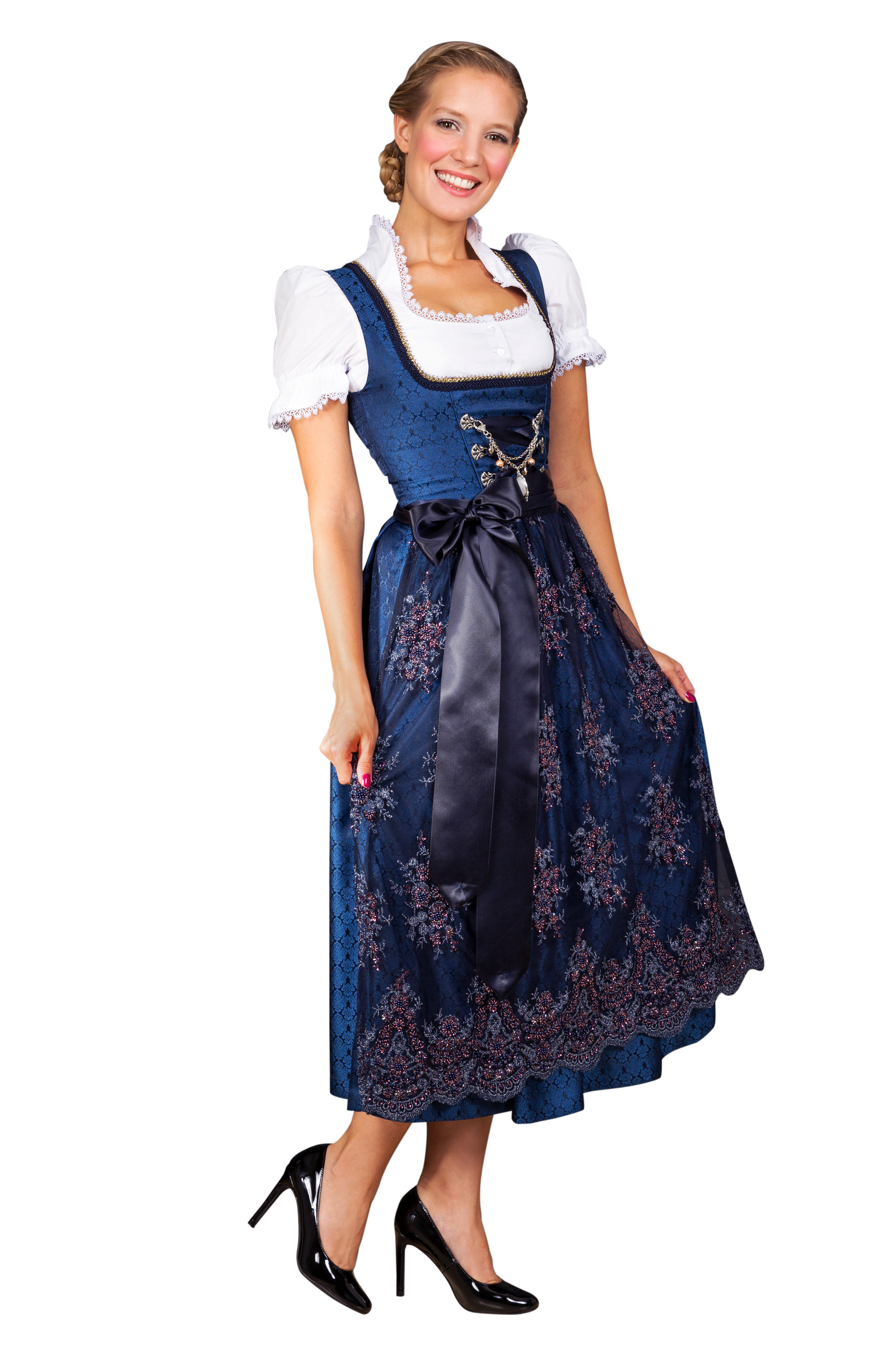 Edelnice Dirndl langes Dirndl Josepha aus edlem Jacquard #4
