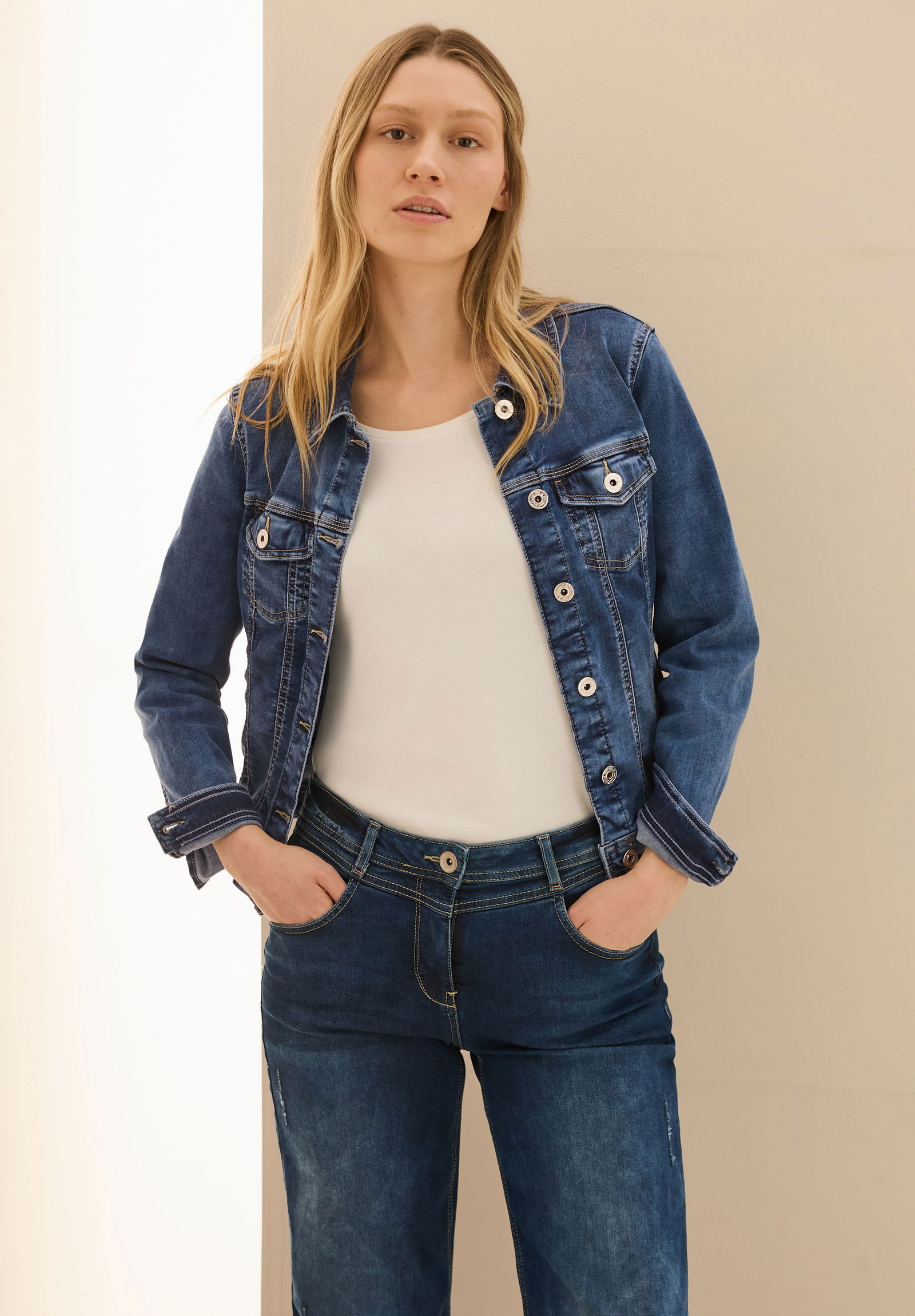 CECIL |  CECIL Jeansjacke  | S | mid blue wash