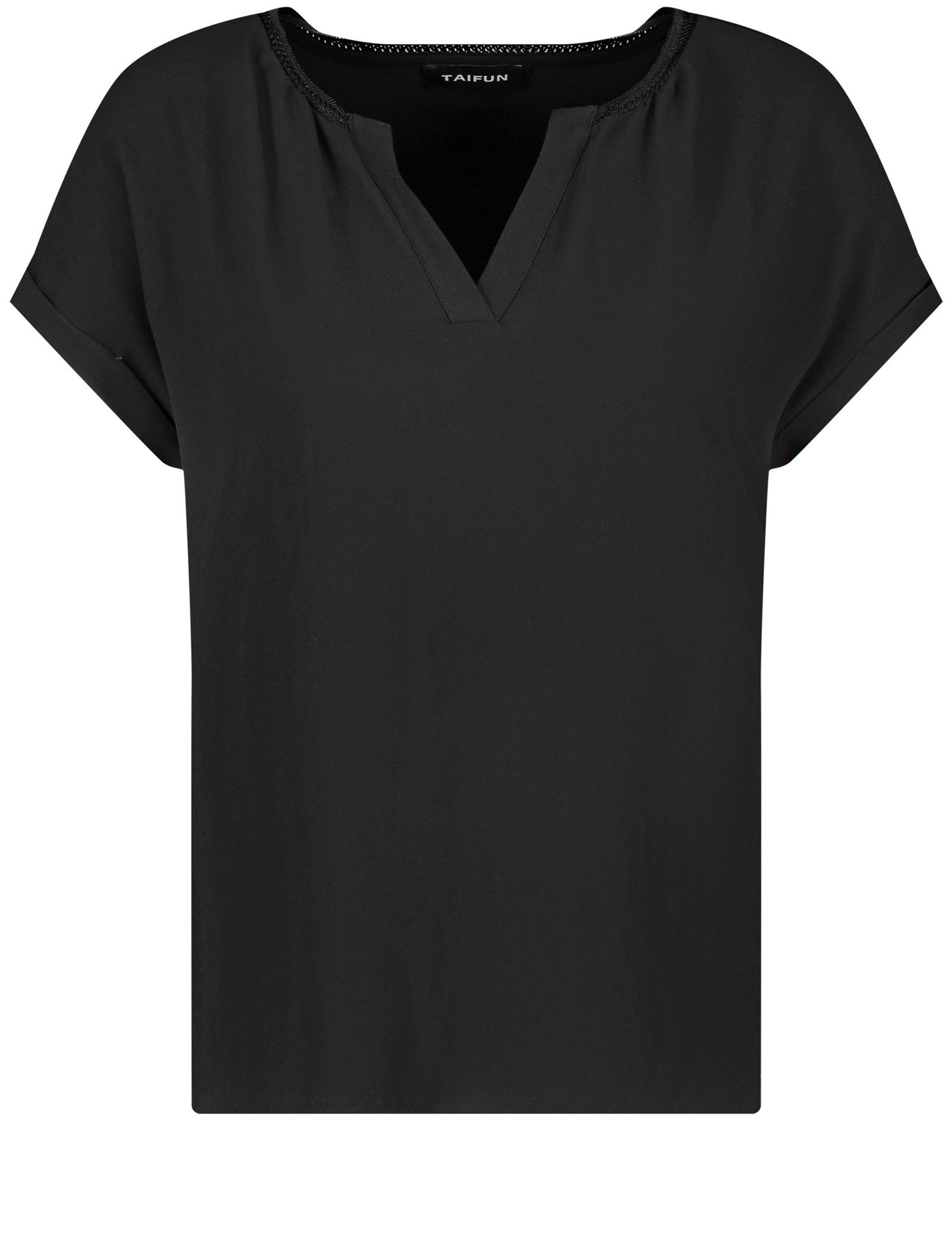 648e7f5bda258253d08e4730bfb2d239 Blusenshirt mit Chiffon-Overlayer