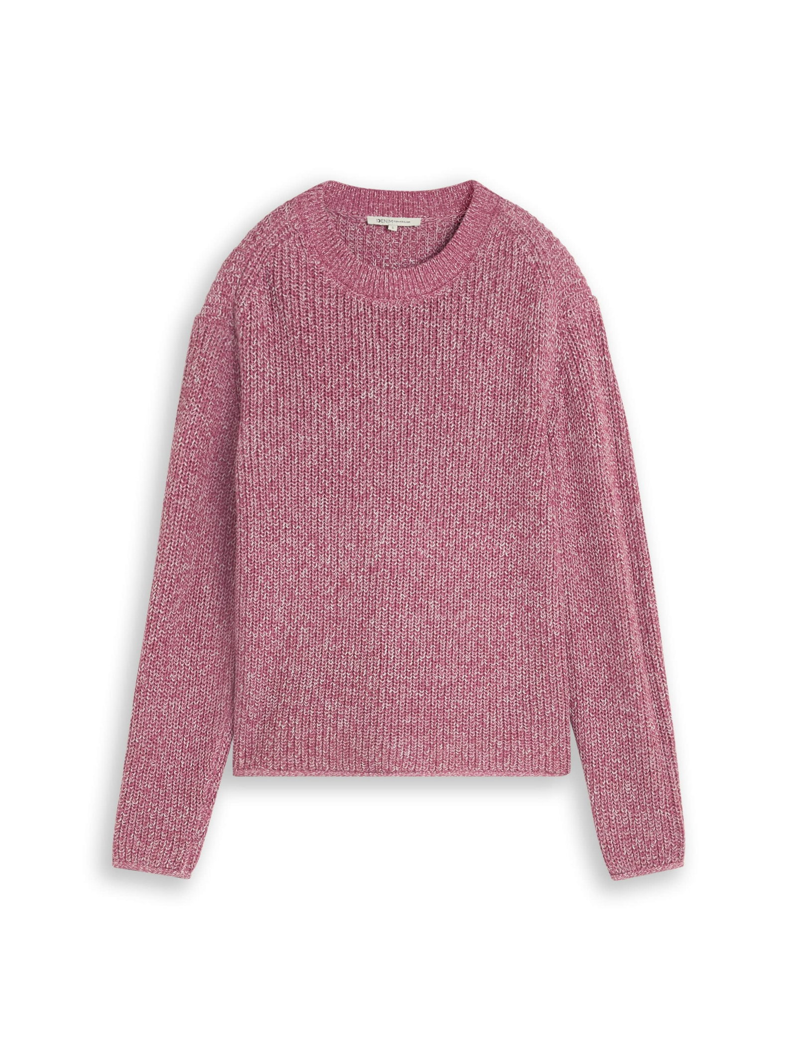 knit mouline crew-neck, dusty berry mouline #1