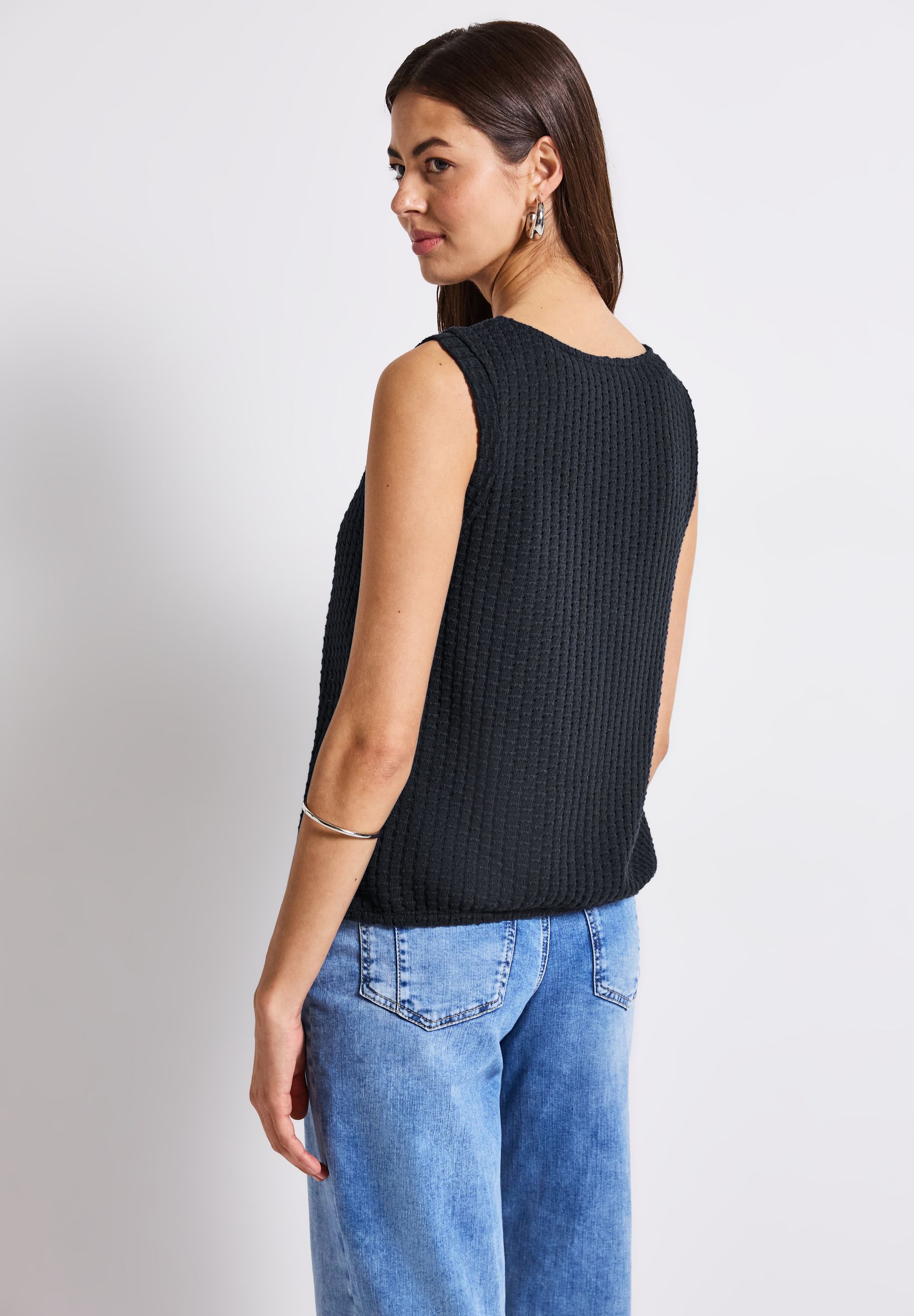  |  summer structure top w.button, deepwater blue | 36