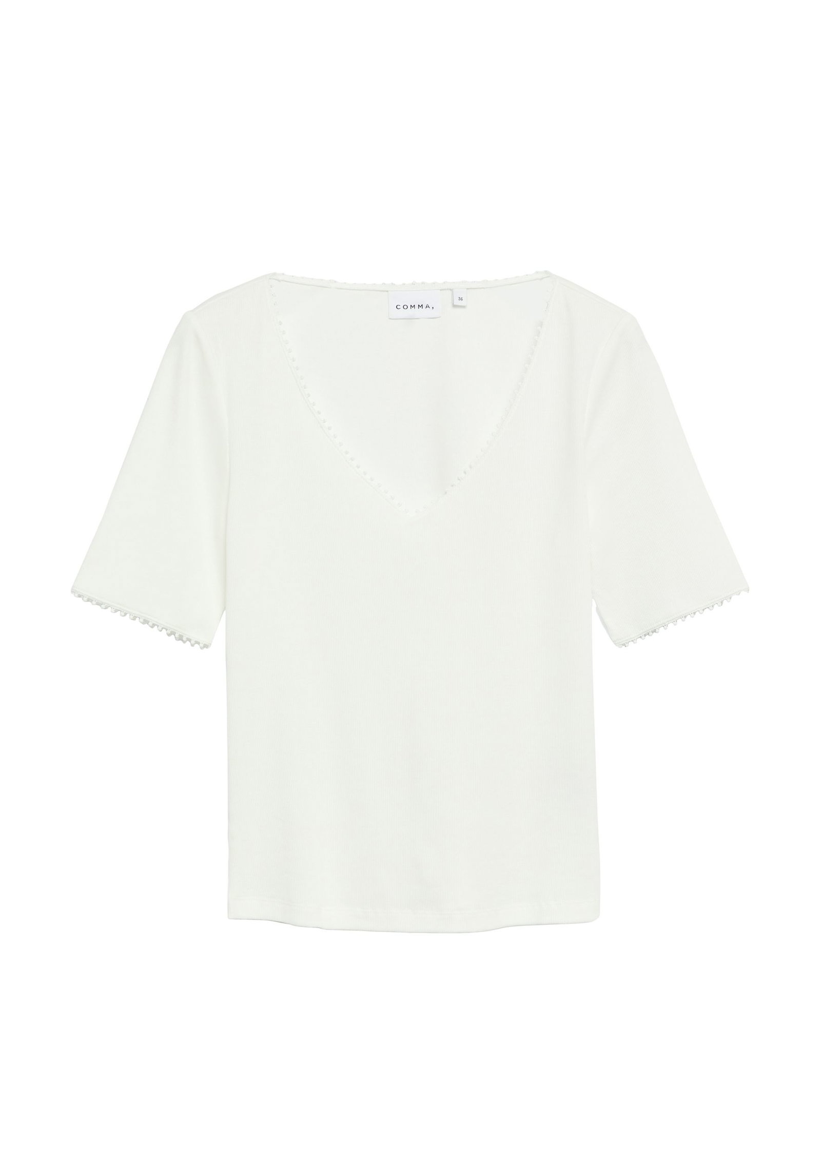f3dbfbc650f2a1430b6da6f9c3dc190b Comma | T-Shirt | 36 | weiß