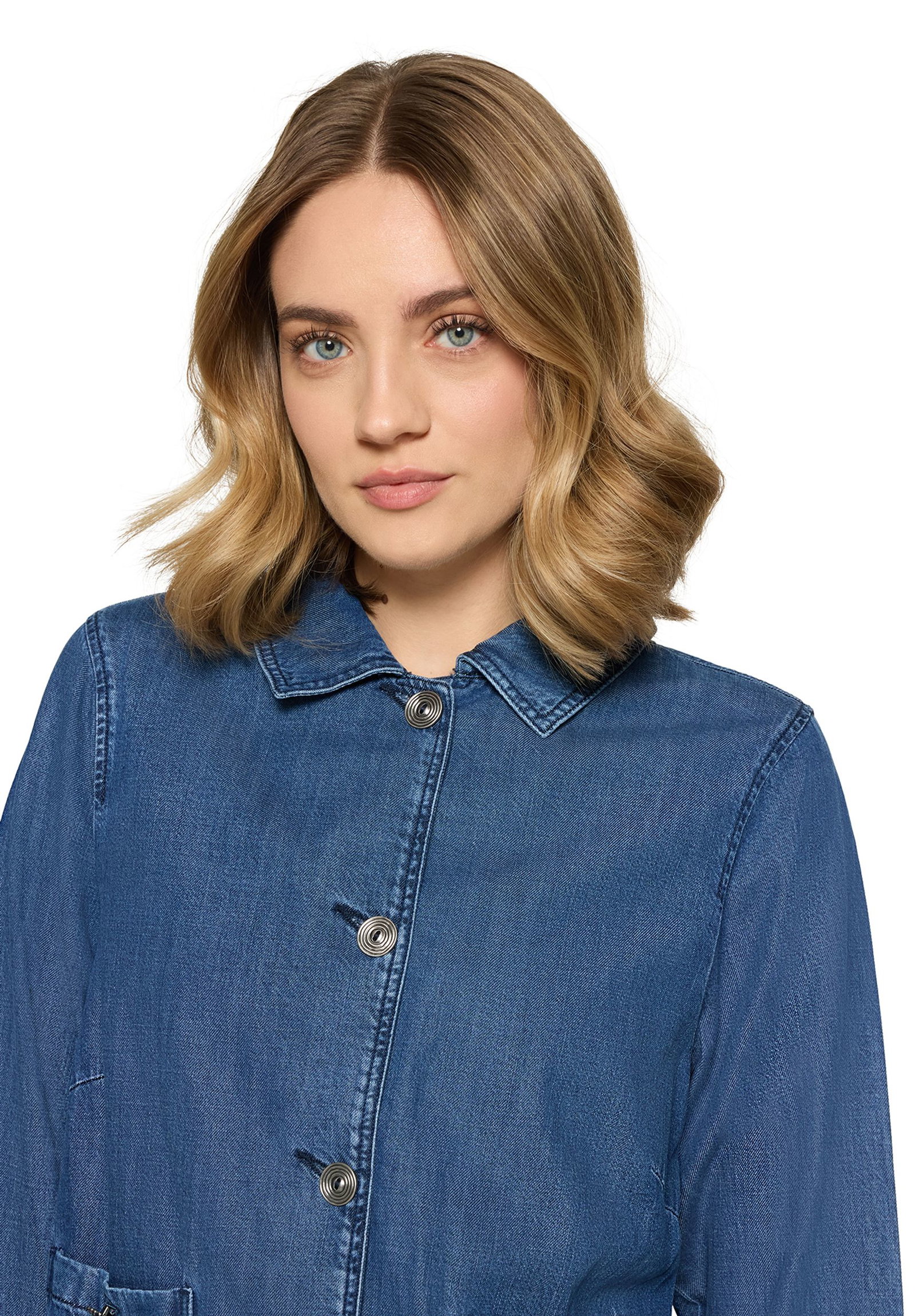 |  Blazerjacke Kurz 1/1 Arm, Middle Blue Denim | 36 | blau