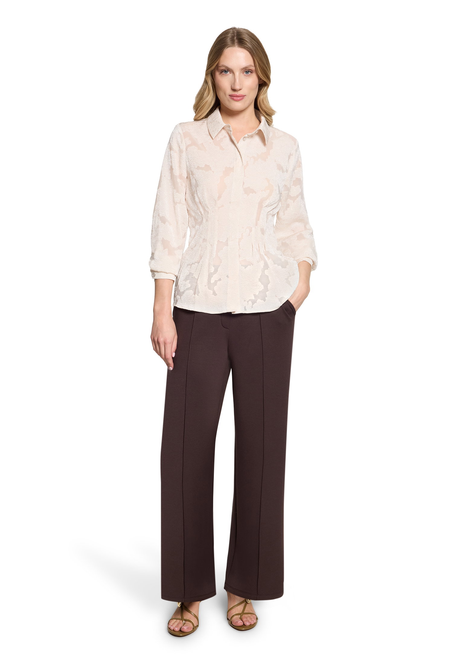 Bluse Kurz 1/1 Arm, Cream/Cream #5